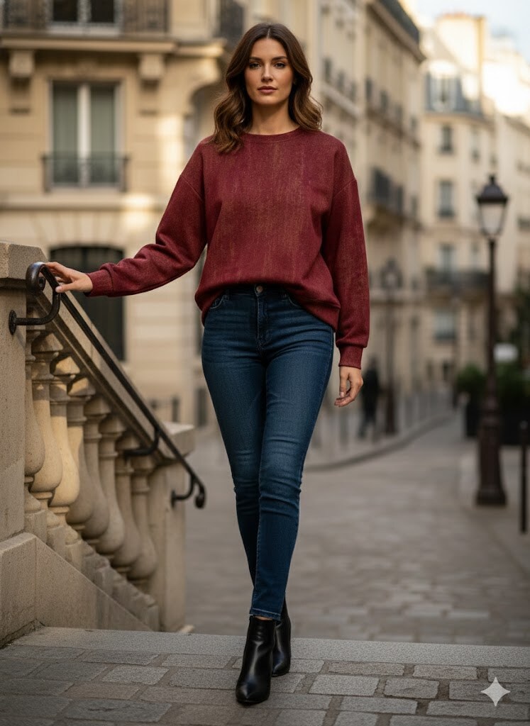 Wholesaler Farfalla - Oversized Long Sleeve Sweatshirt