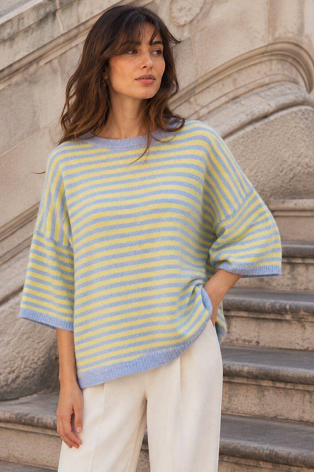 Großhändler Farfalla - Gestreifter Pullover