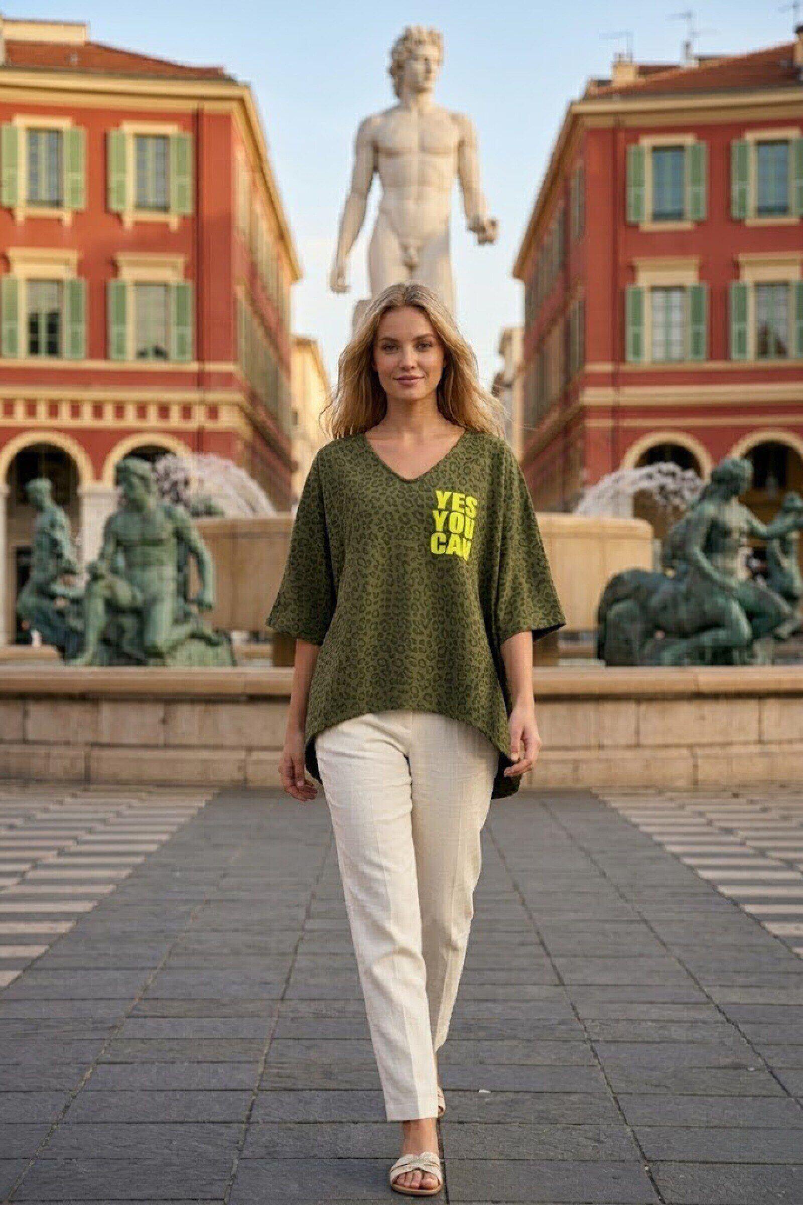 Grossiste Farfalla - T-shirt imprimé léopard col V
