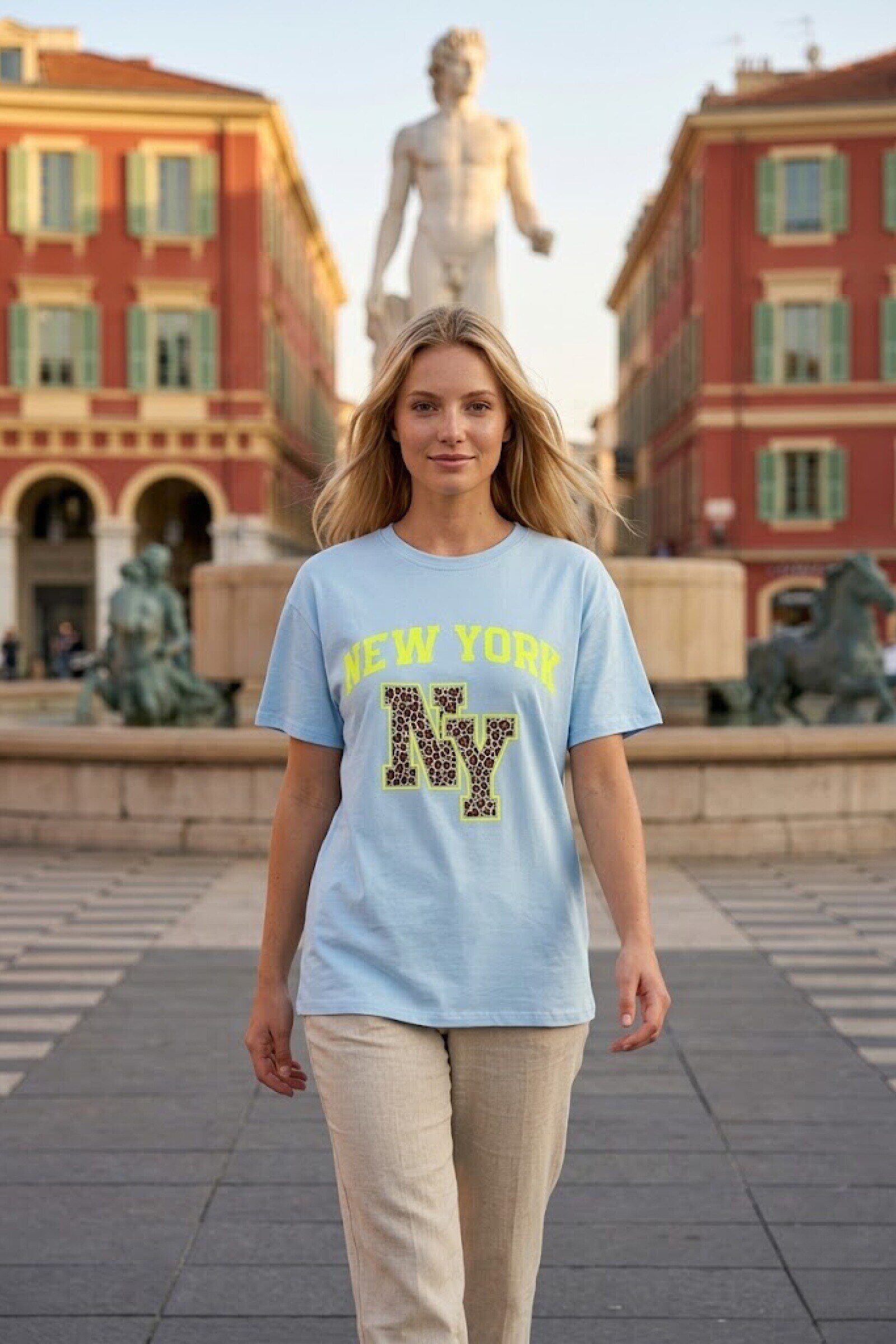 Wholesaler Farfalla - NY Printed New York T-shirt