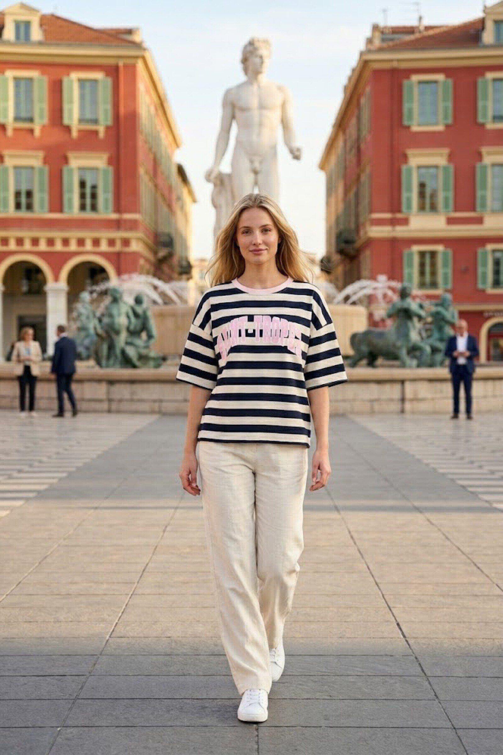 Wholesaler Farfalla - Striped crew neck T-shirt