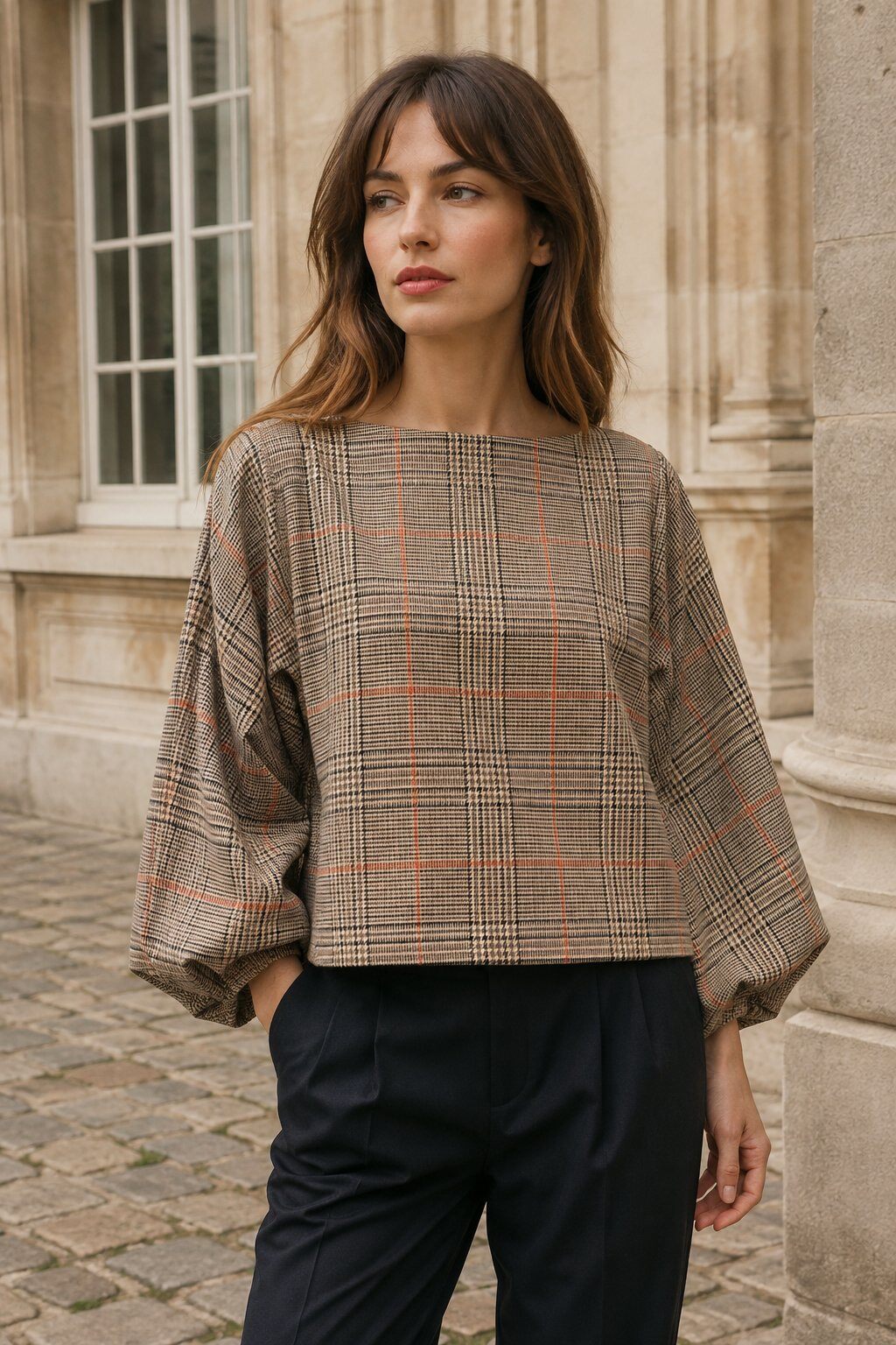 Grossista Farfalla - Top a quadri stile vintage