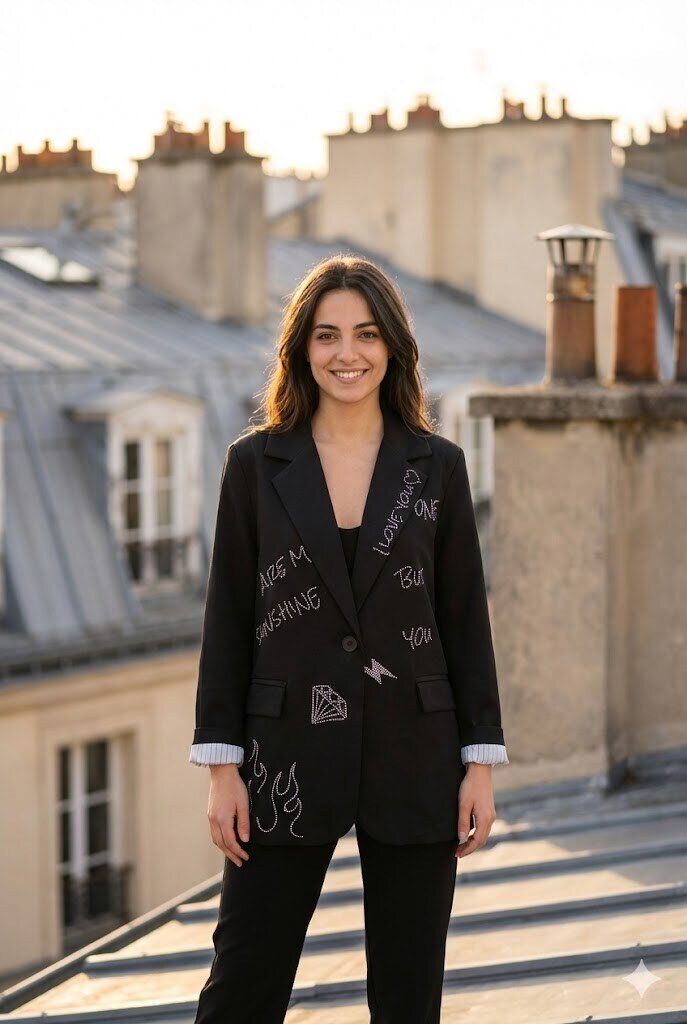 Wholesaler Farfalla - Blazer jacket with graphic details