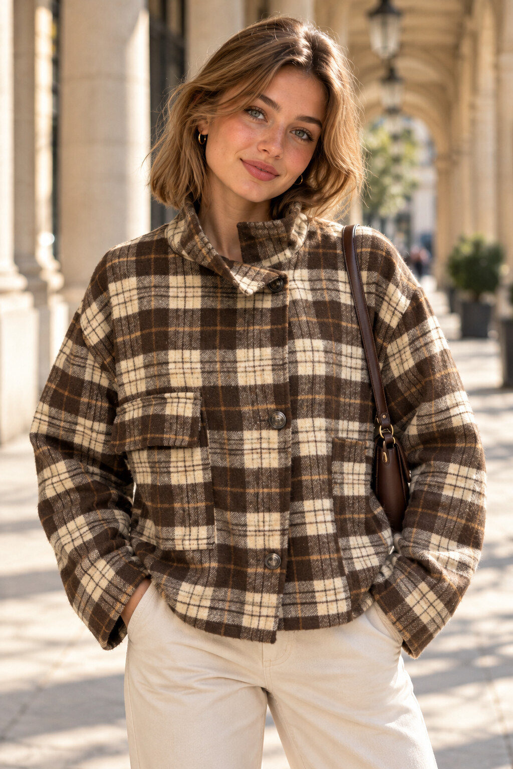 Grossiste Farfalla - Veste à carreaux tendance