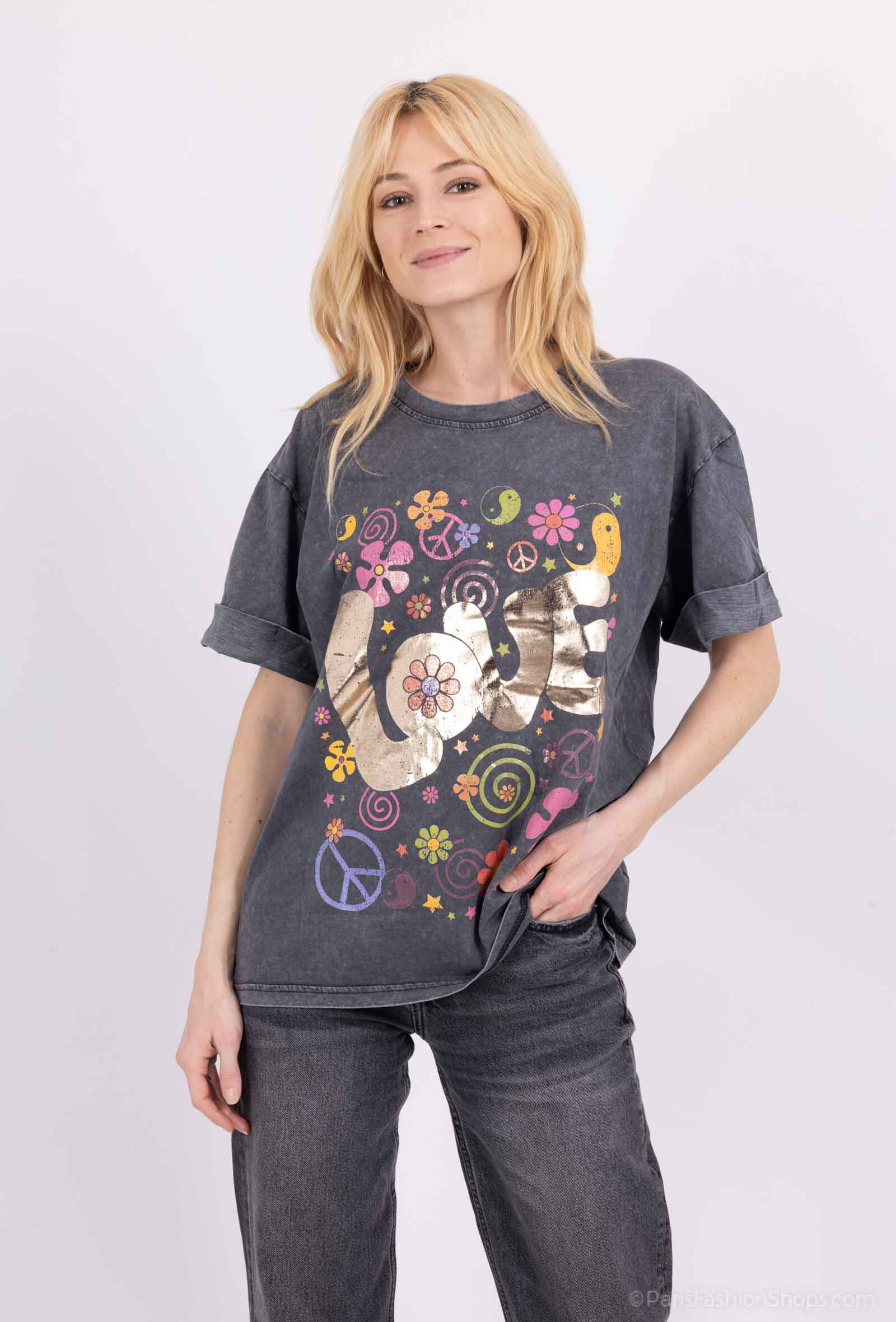 Wholesaler FASHION C&Z - Printed V-NECK T-shirt