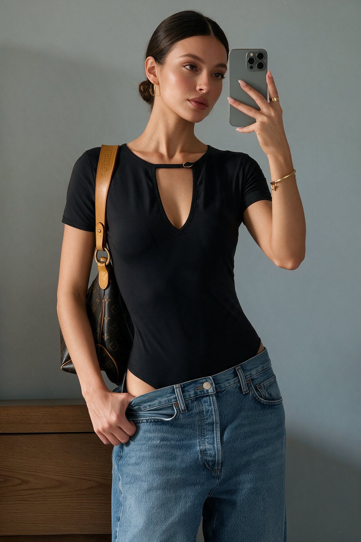 Grossiste FASHION SELECT - Body manches courtes à découpe goutte