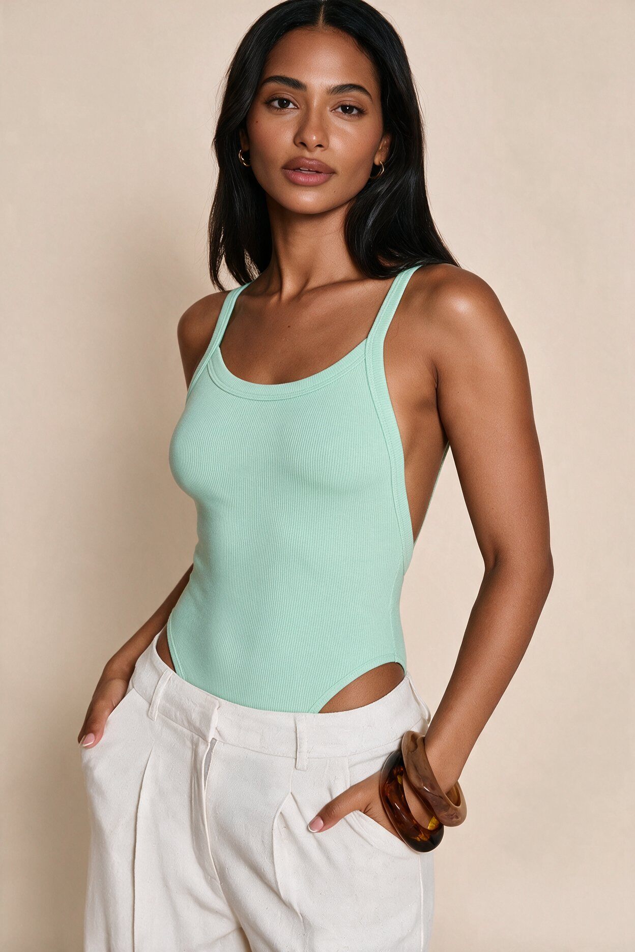 Wholesaler FASHION SELECT - Square neck tank top bodysuit