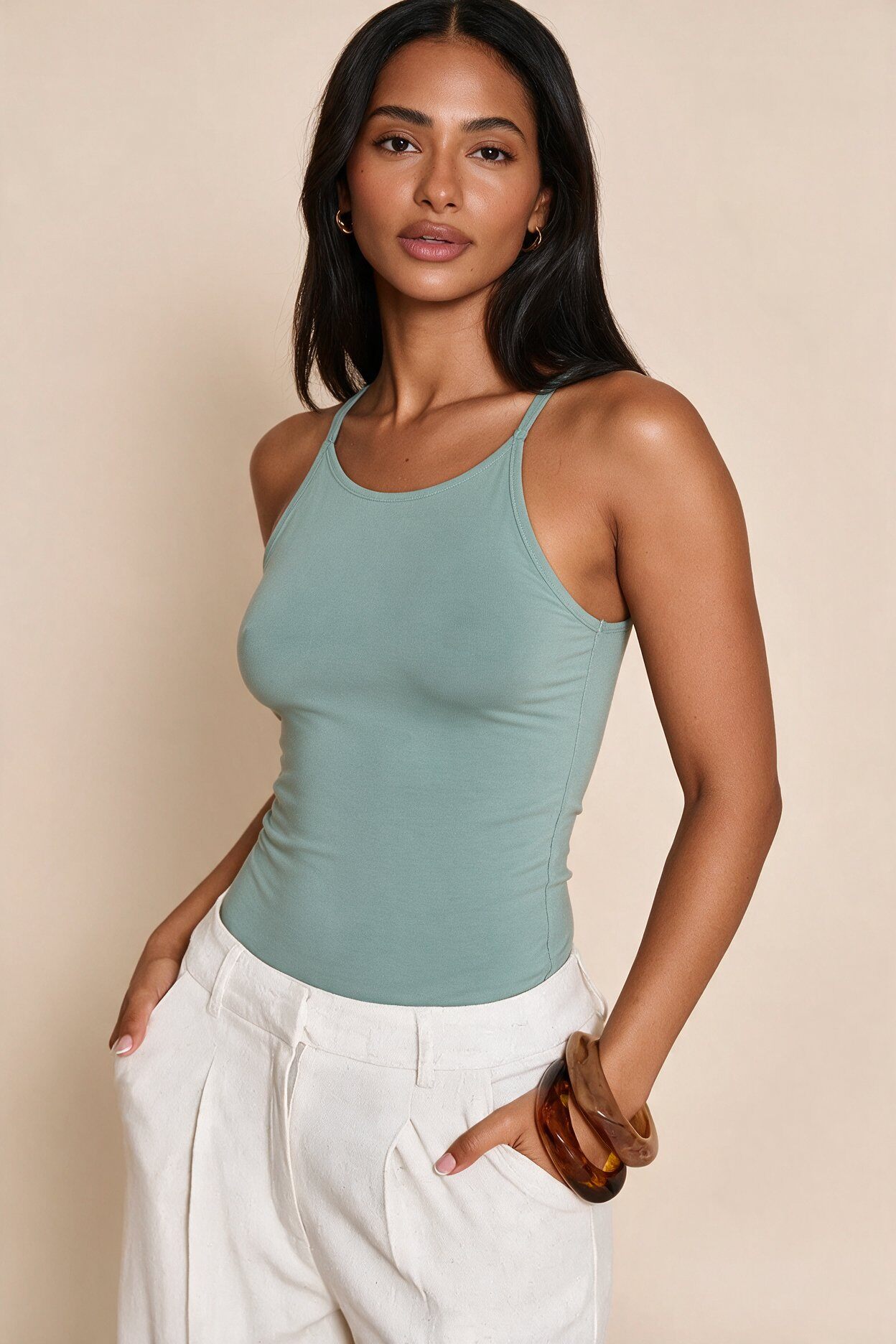 Grossiste FASHION SELECT - Débardeur ajusté à emmanchures échancrées