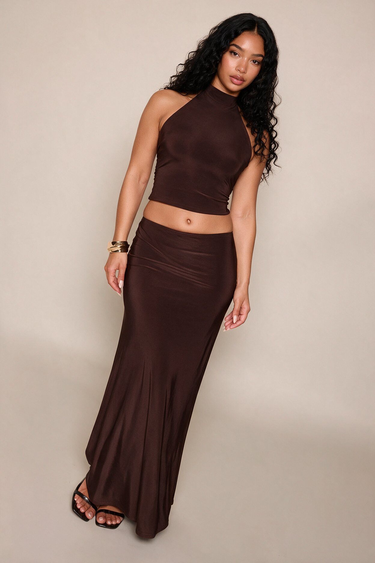 Grossiste FASHION SELECT - Jupe longue froncée à la taille