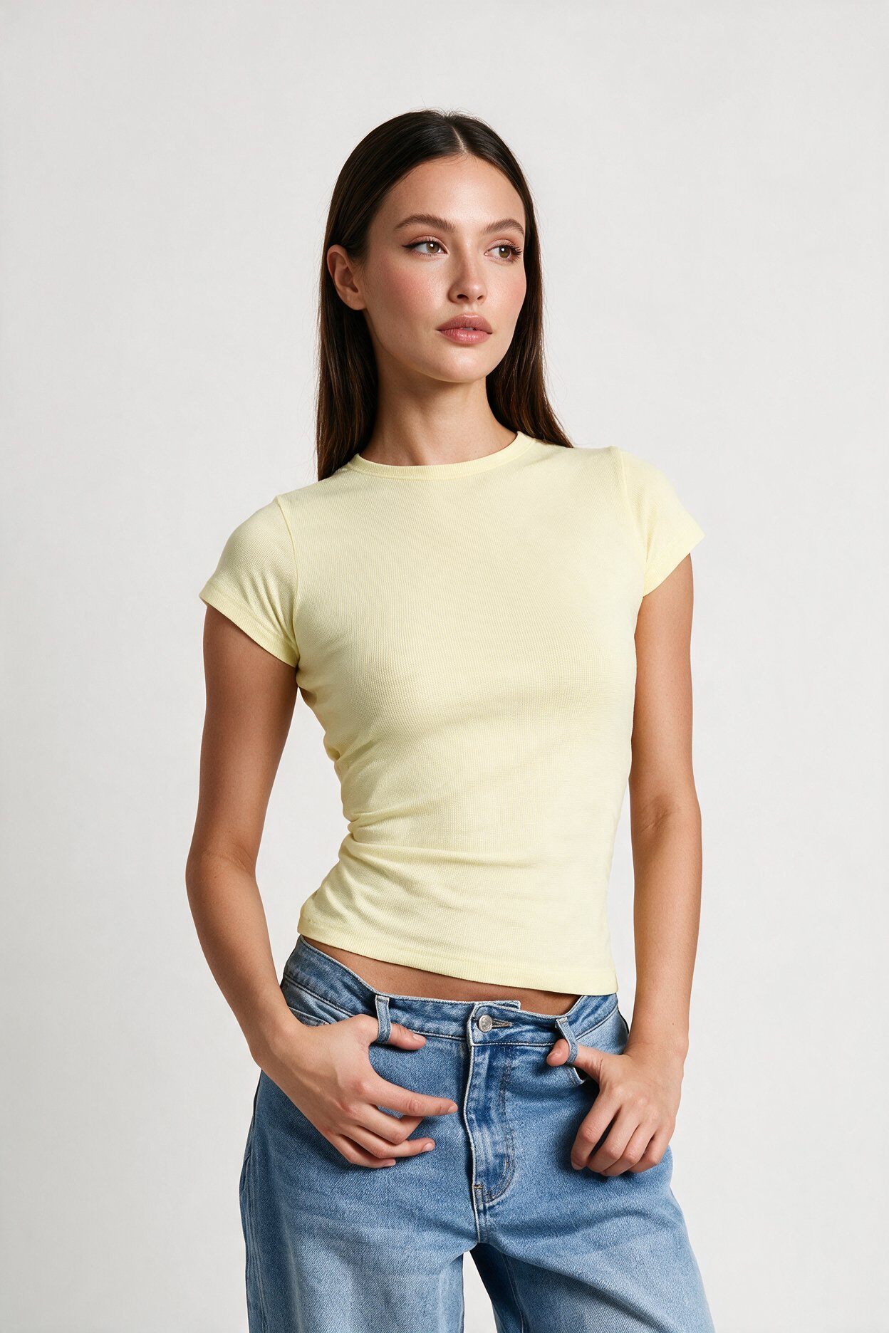 Grossiste FASHION SELECT - Tee-shirt texturé ajusté