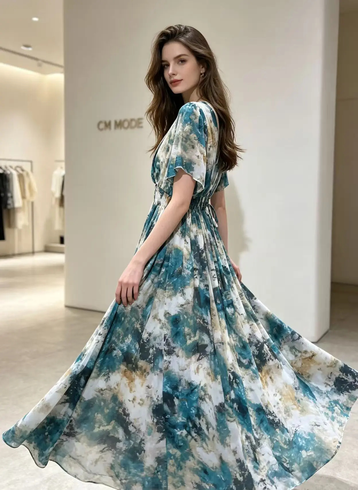 Grossiste FASHION - Collection Robes Longues à Motifs Élégantes CM MODE