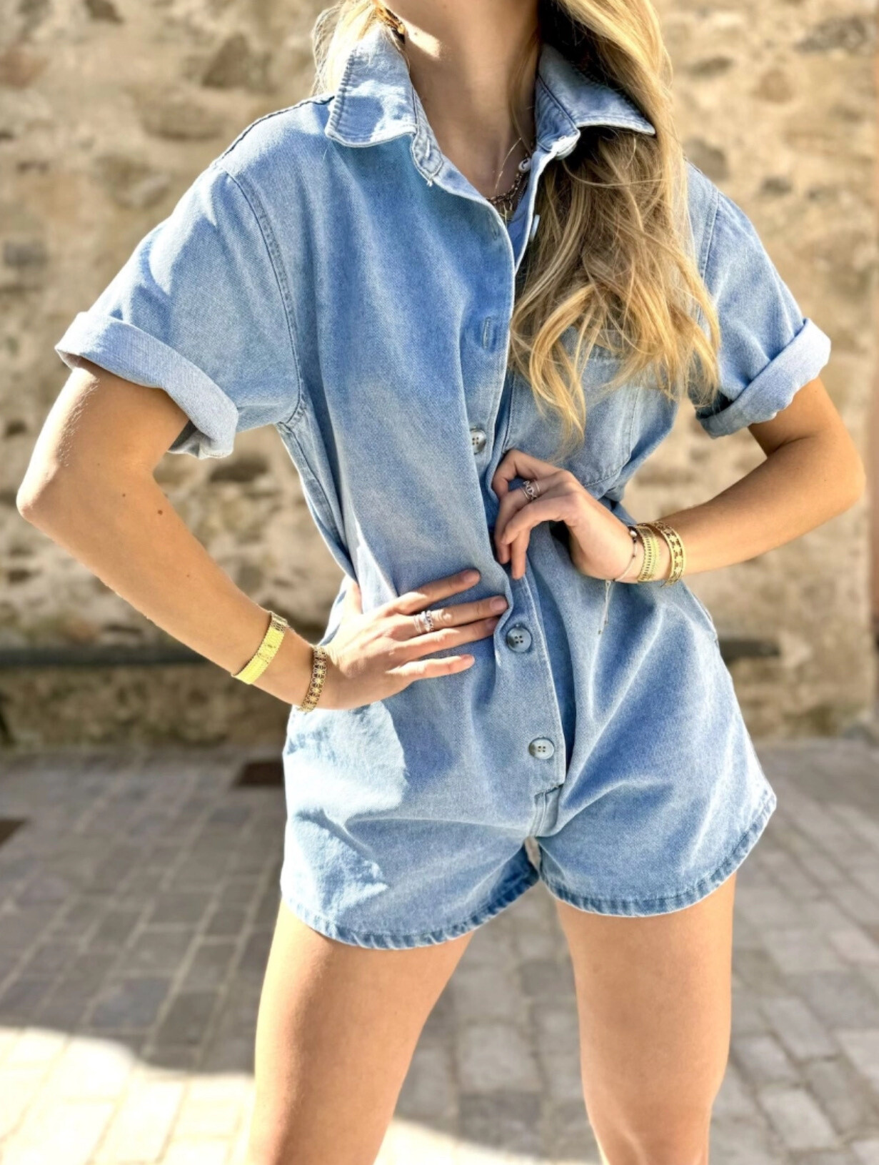 Wholesaler Feelkoo - Large coat in faded denim