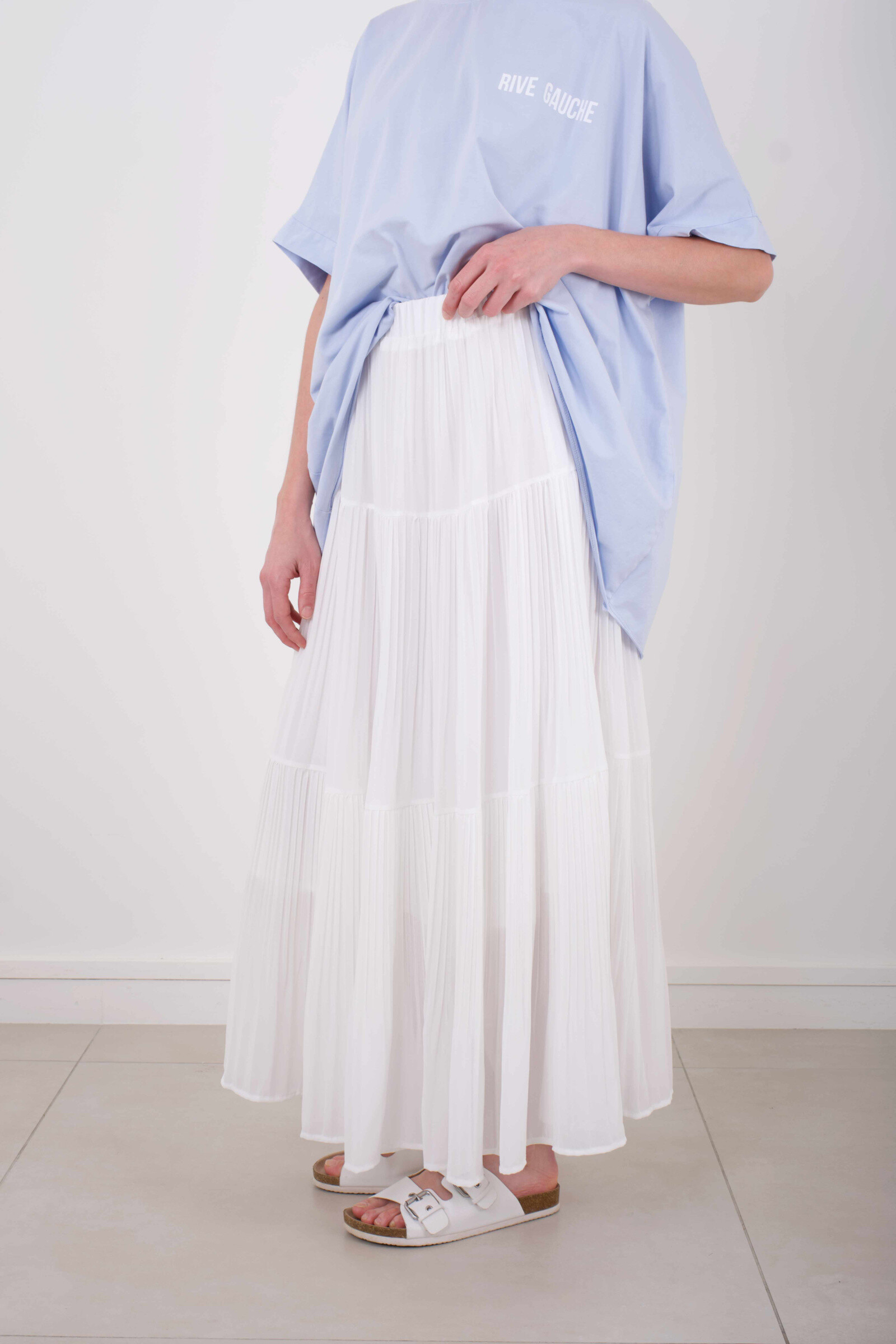 Wholesaler Feelkoo - Light and fluid long pleated skirt