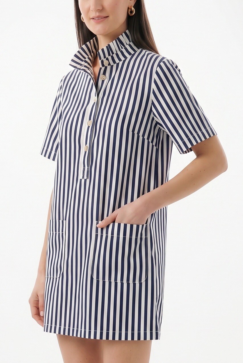 Mayorista Feelkoo - Vestido con Cuello Volante