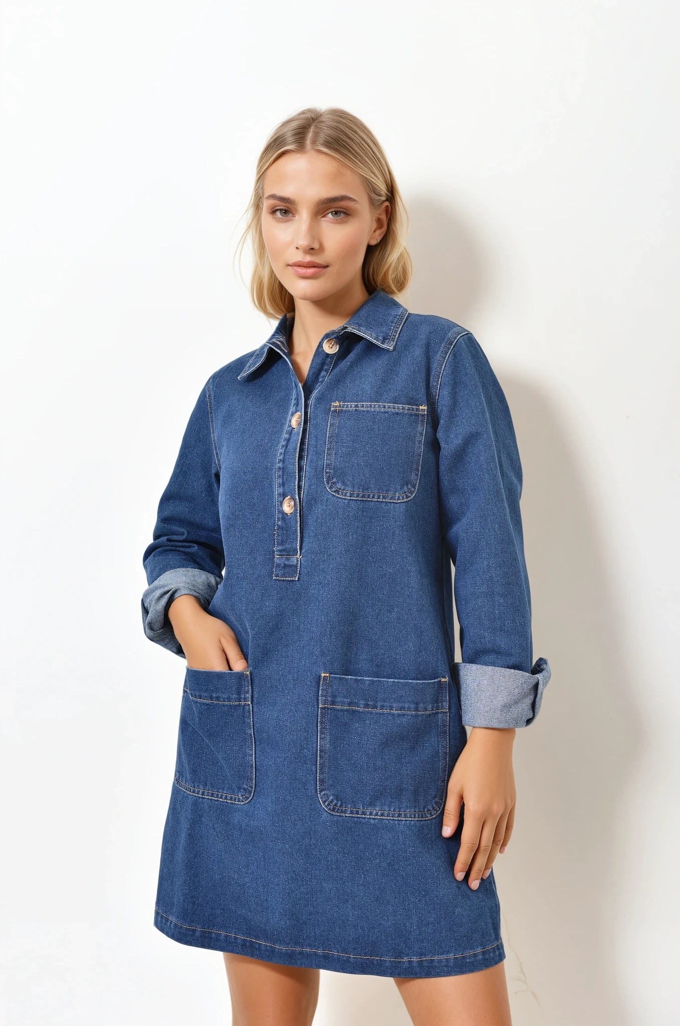 Wholesaler Feelkoo - Faded denim dress