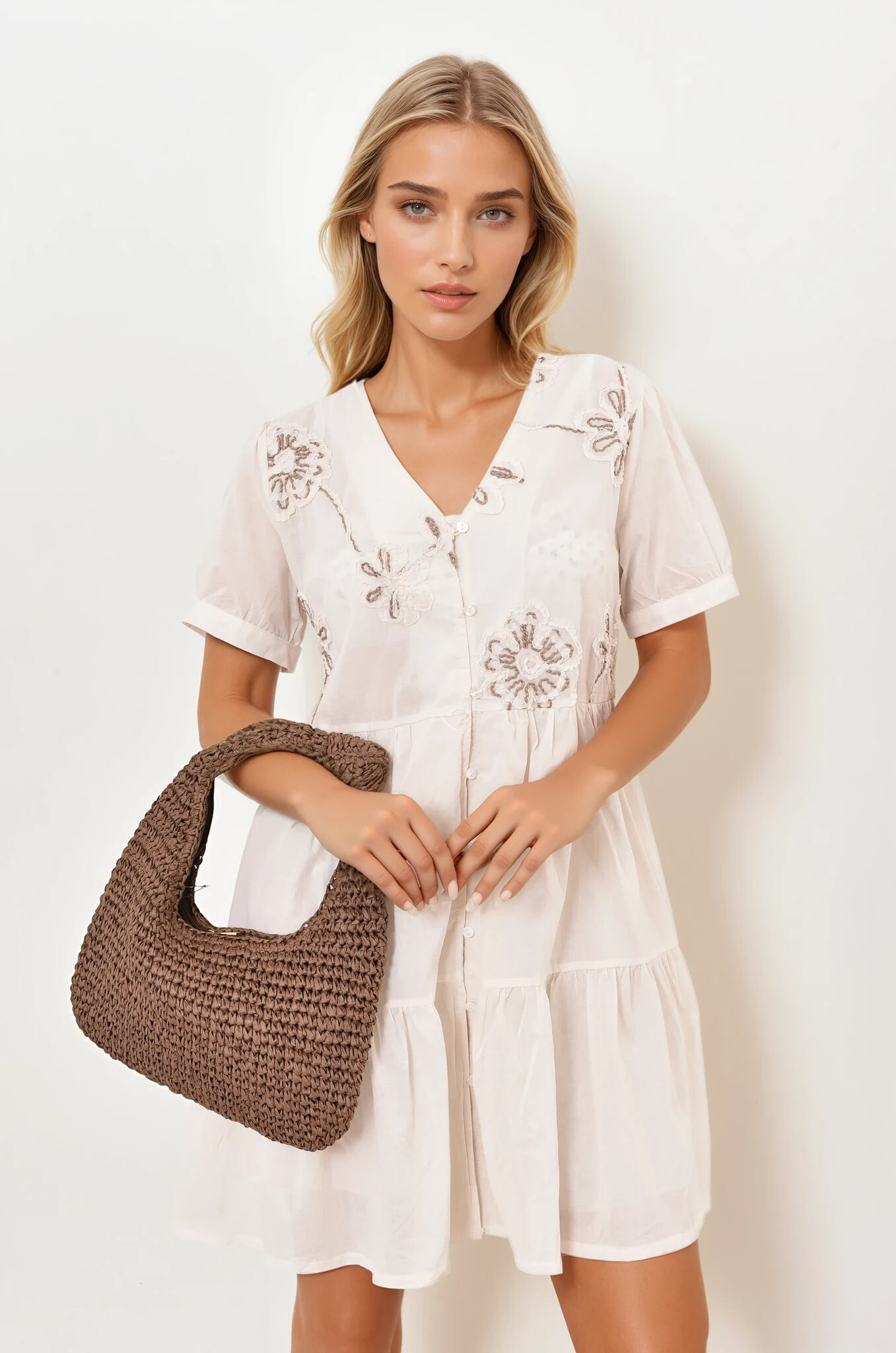 Mayorista Feelkoo - Vestido bordado