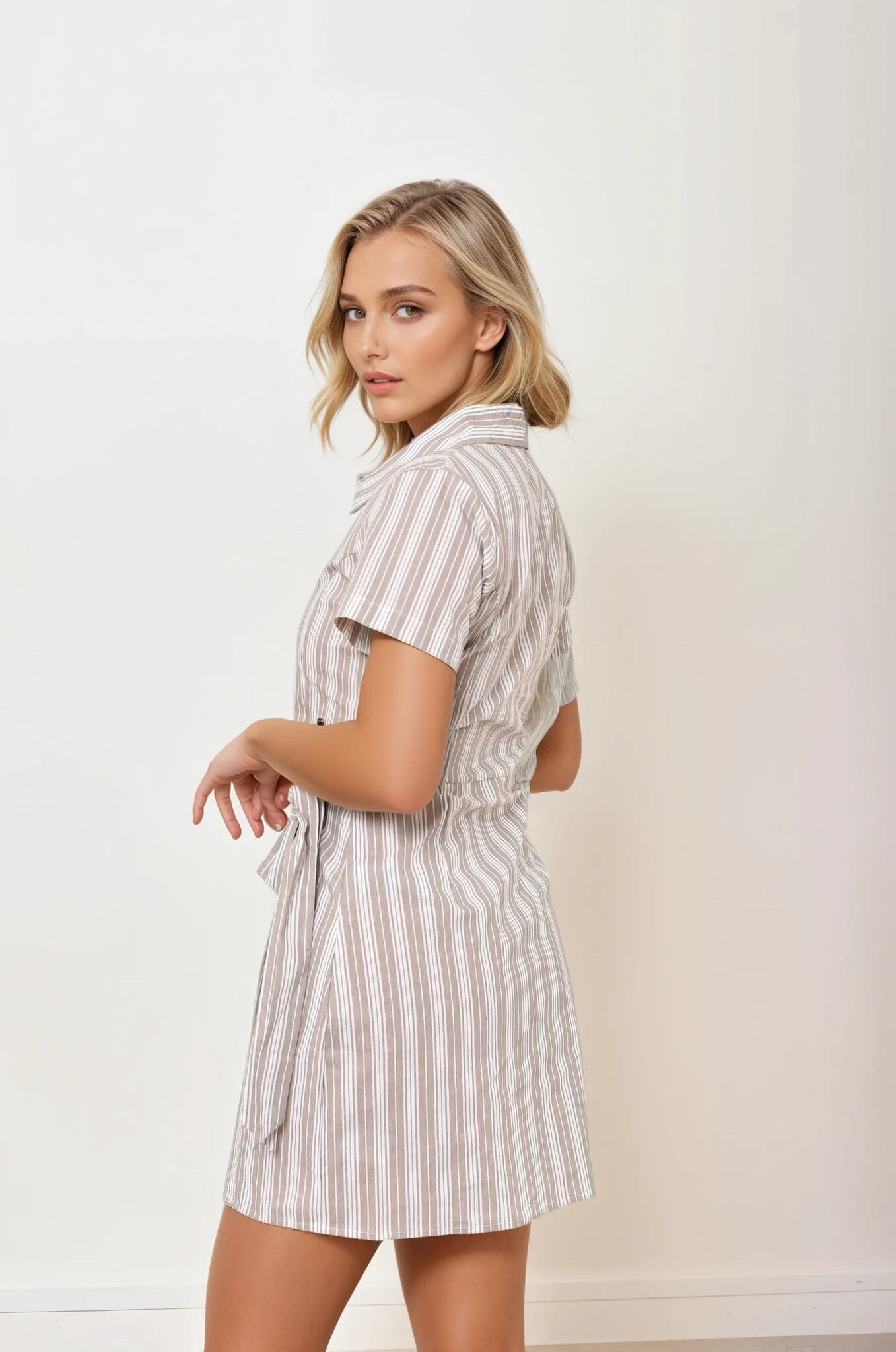 Wholesaler Feelkoo - Shirt dress to tie