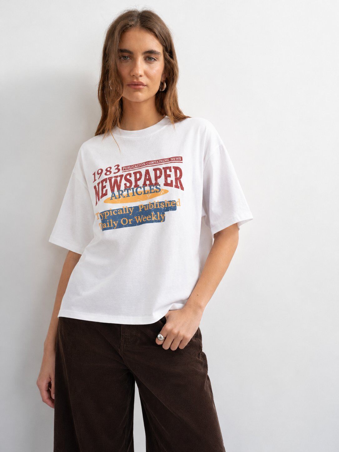 Mayorista Feelkoo - Camiseta estampada Newspapers