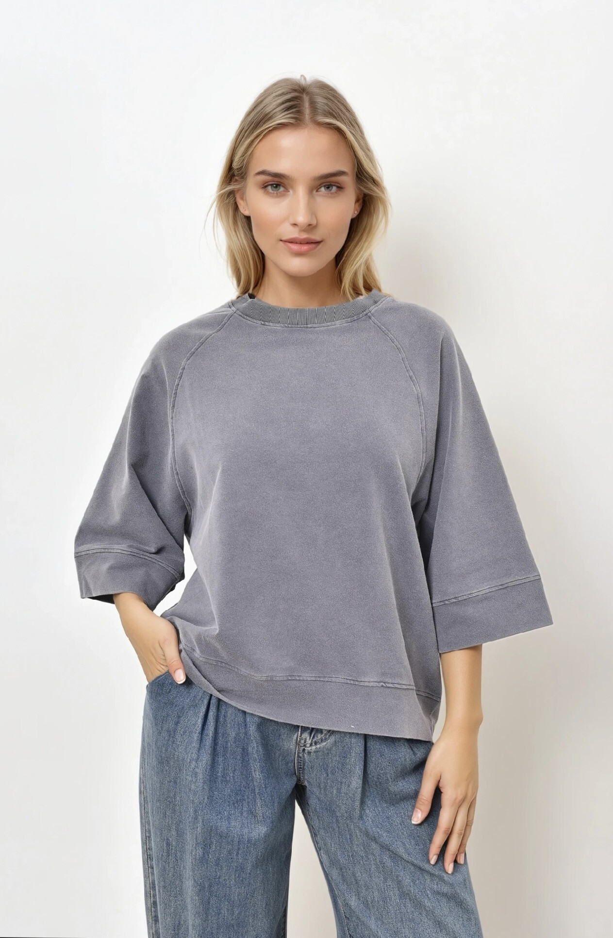 Mayorista Feelkoo - Camiseta de algodón de manga tres cuartos