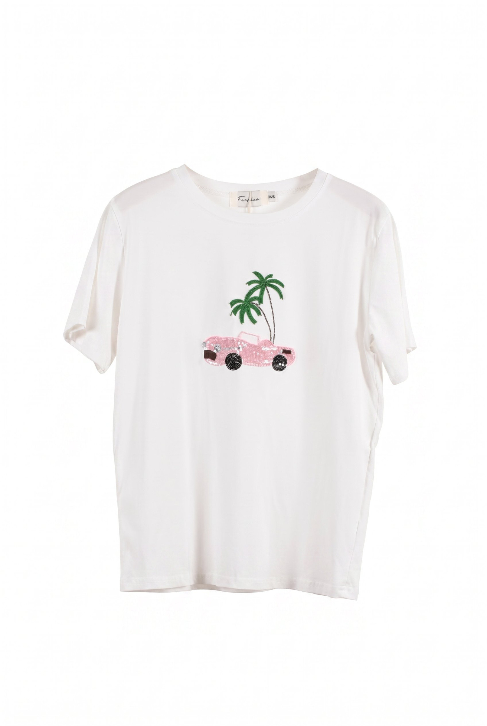 Grossiste Feelkoo - T-shirt avec motif voiture et palmier