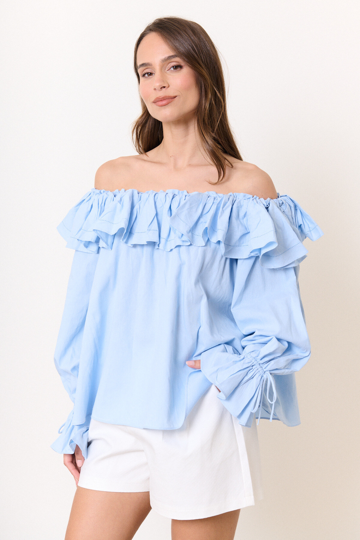 Grossiste Feelkoo - Top à épaules dénudé en lin