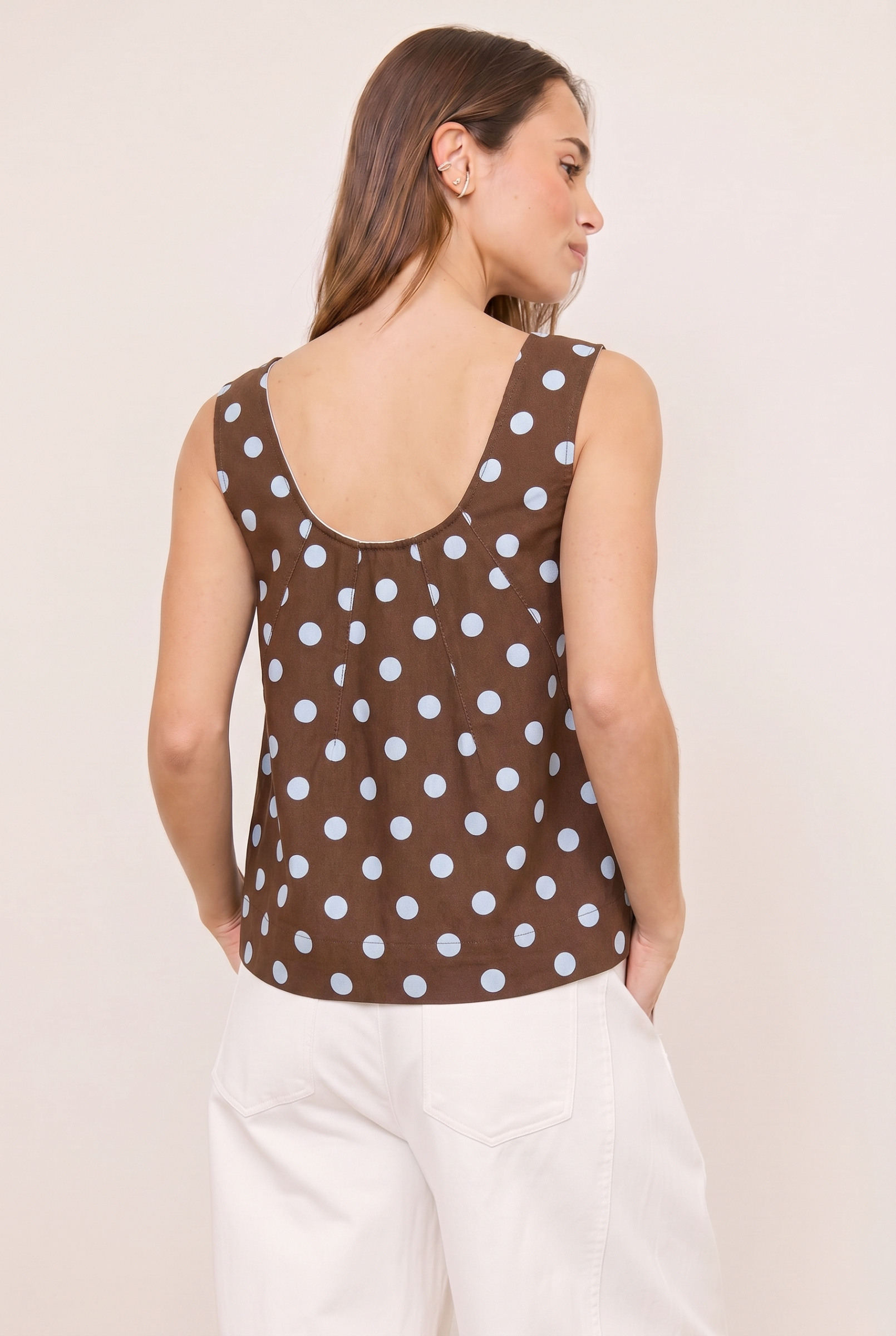Mayorista Feelkoo - Top de lunares con espalda descubierta