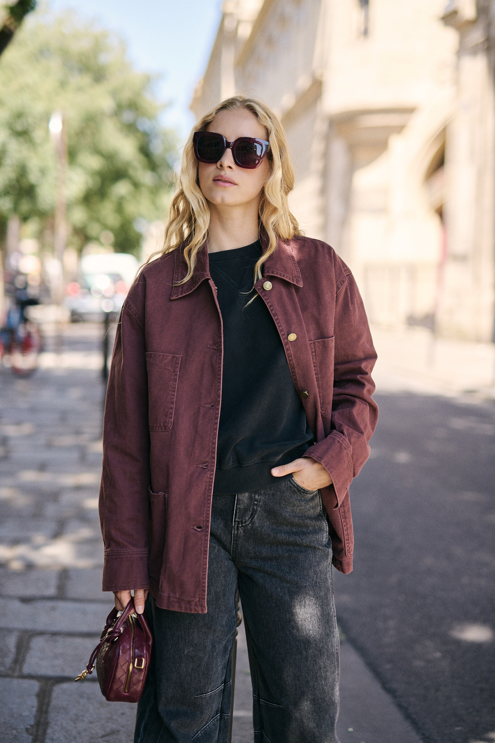 Wholesaler Feelkoo - Oversized washed denim jacket