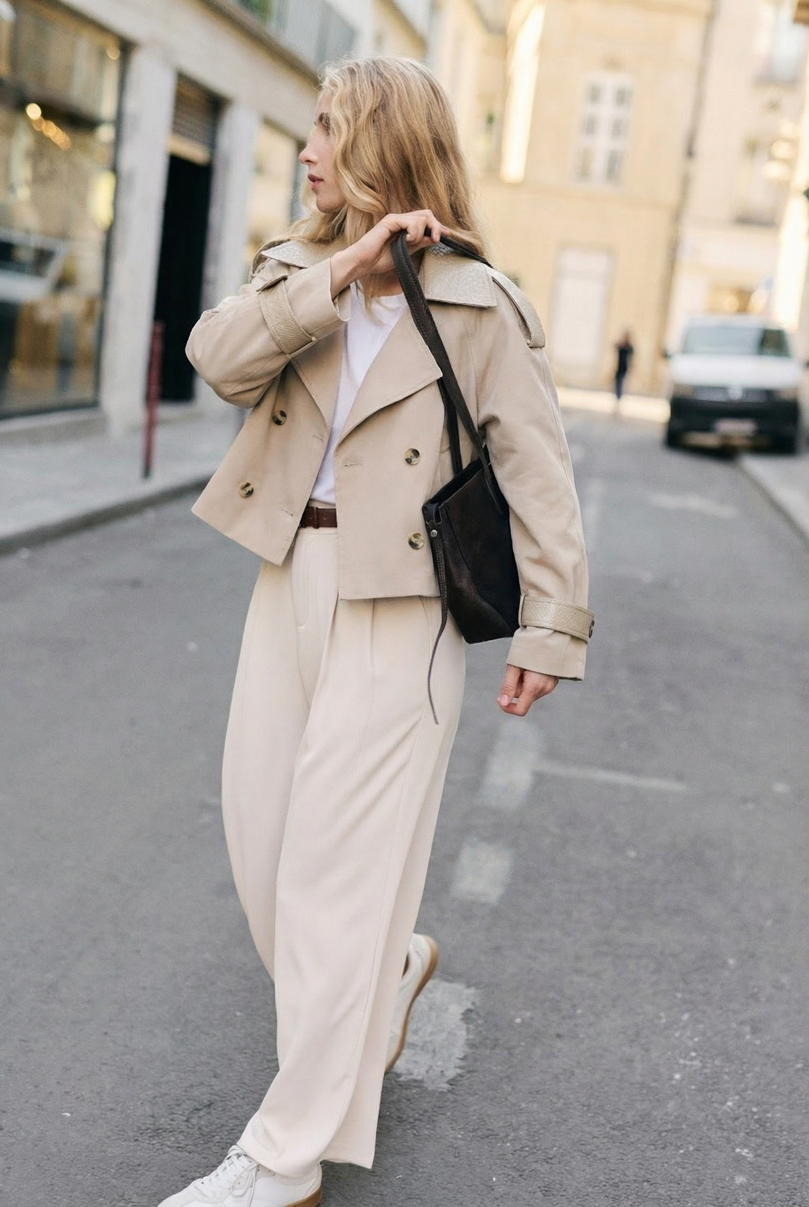 Grossiste Feelkoo - Trench court à col tréssé