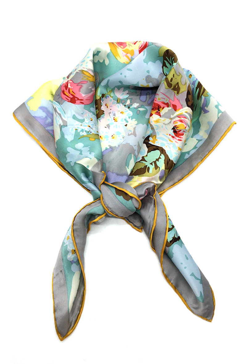 Großhändler Feelmoon - BEDRUCKTES SEIDENTUCH MIT ROSEN UND BLUMEN
