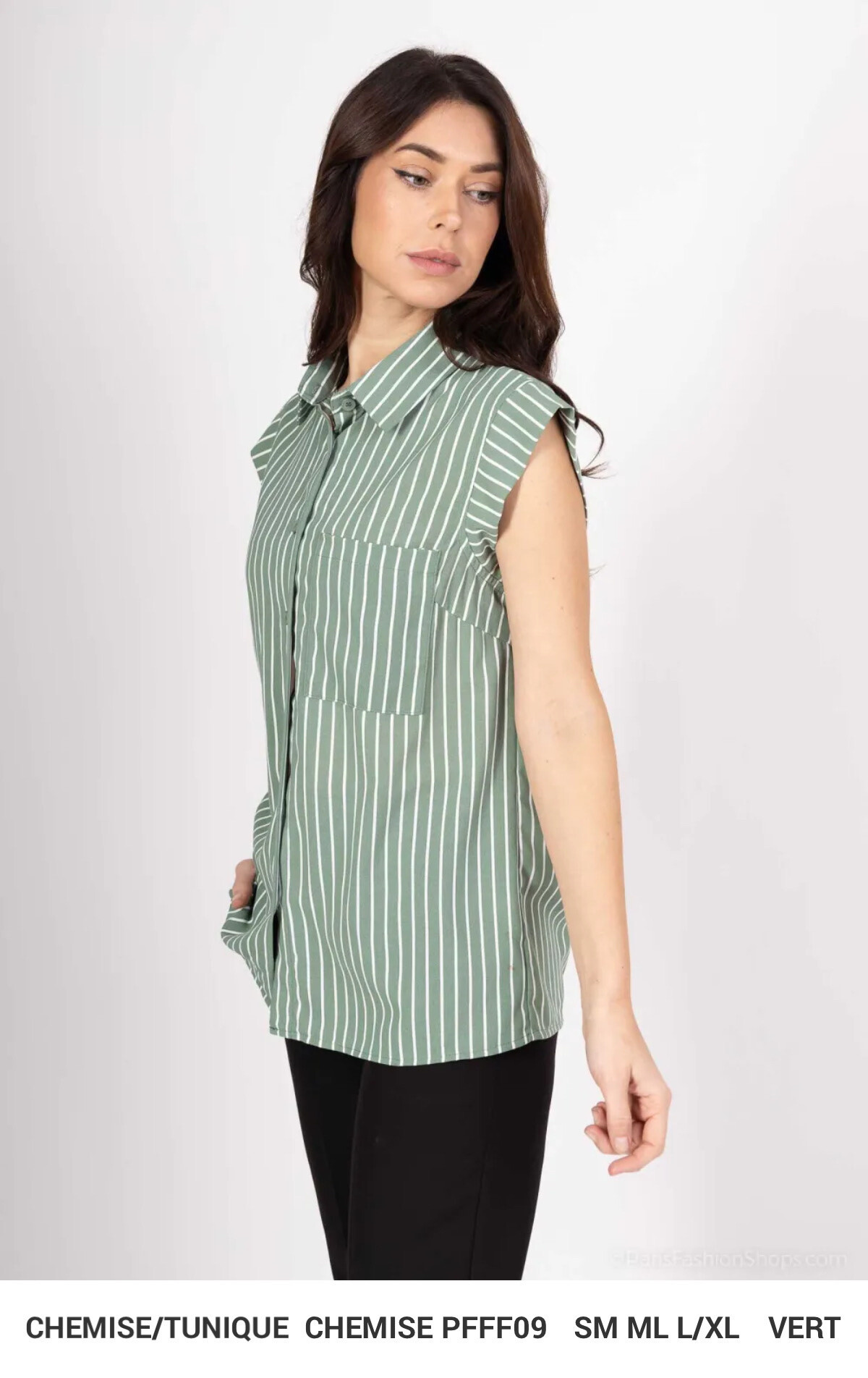 Grossista FEELOOK - Camicia senza maniche a righe