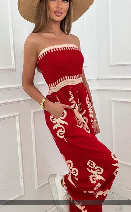 Wholesaler FEELOOK - Strapless jumpsuit with pockets