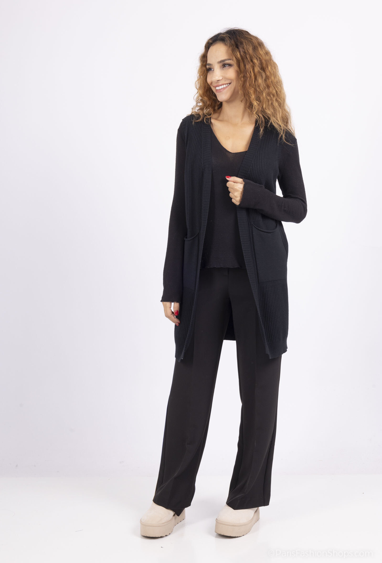 Grossiste FEELOOK - Gilet demi-long sans manches avec poches
