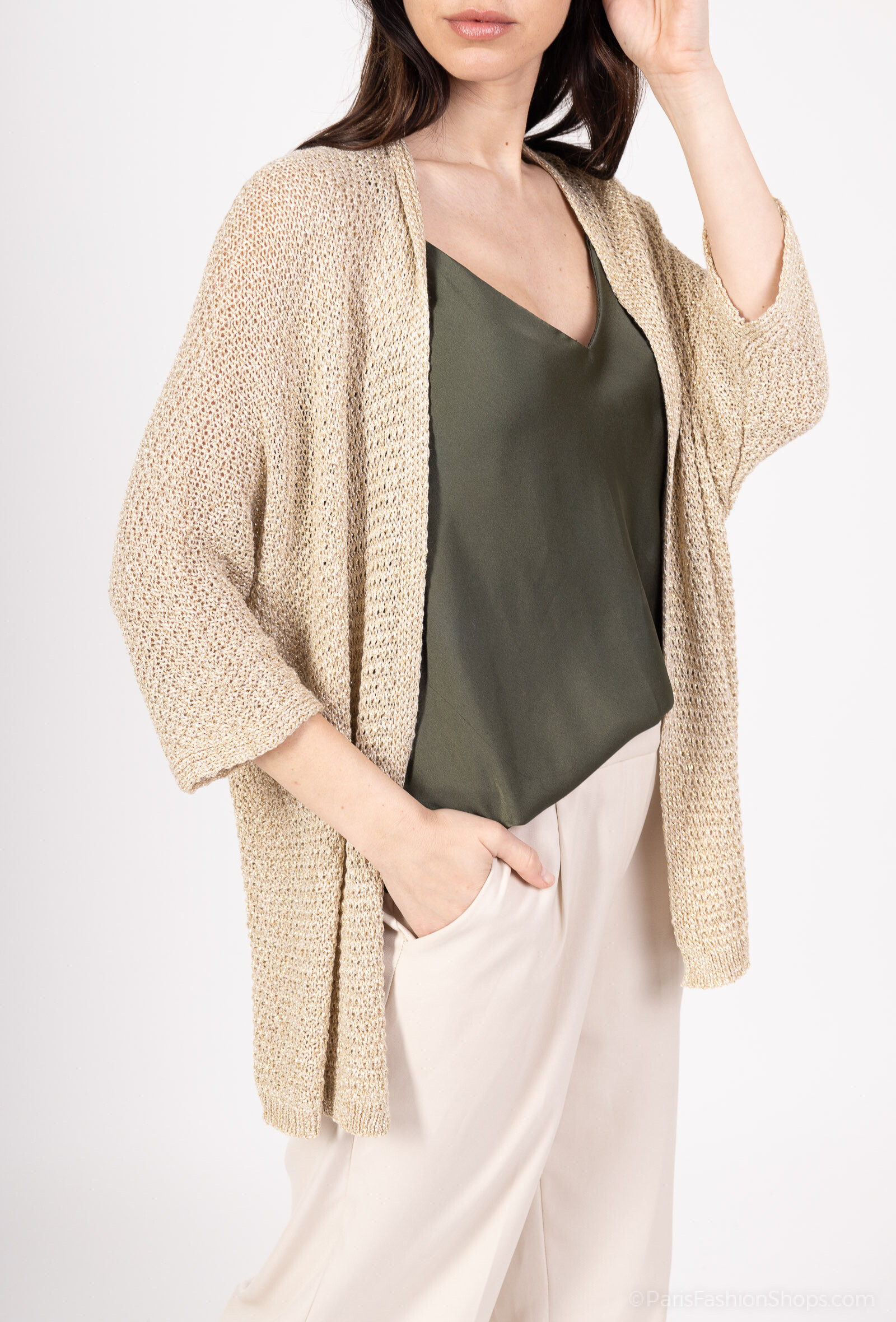 Grossiste FEELOOK - Gilet ouvert en lurex