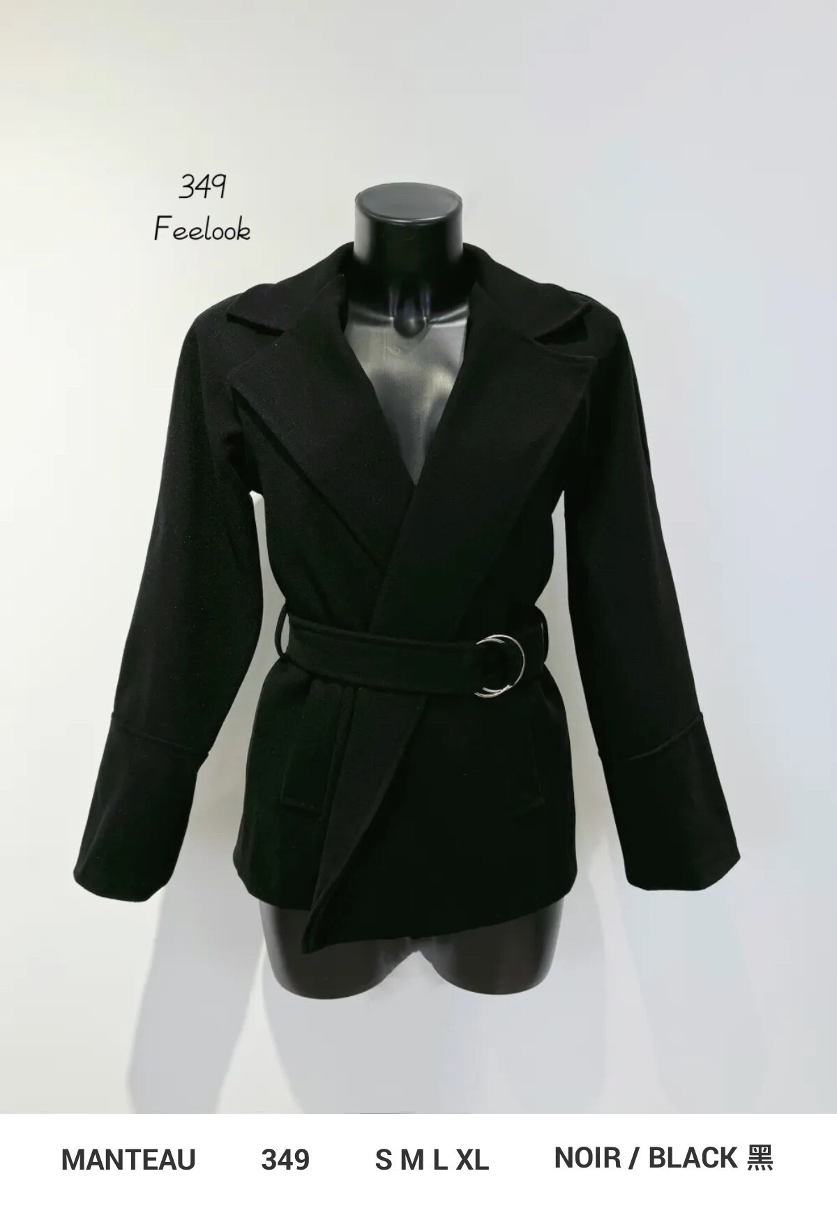 Grossiste FEELOOK - Manteau court avec boucle ceinture