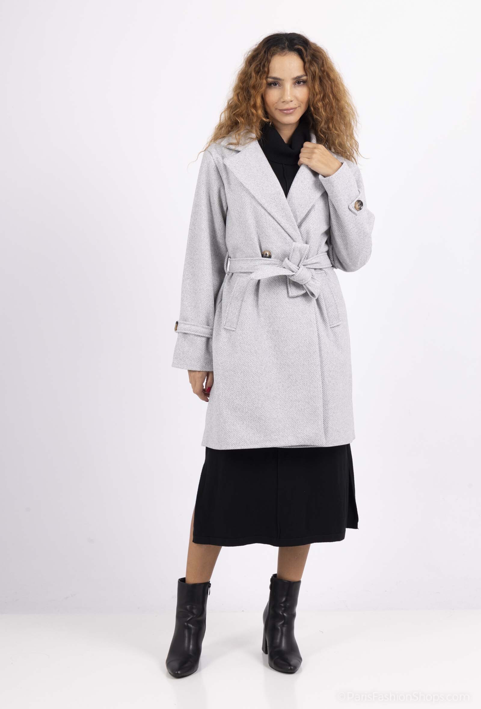 Wholesaler FEELOOK - Long coat with button closure