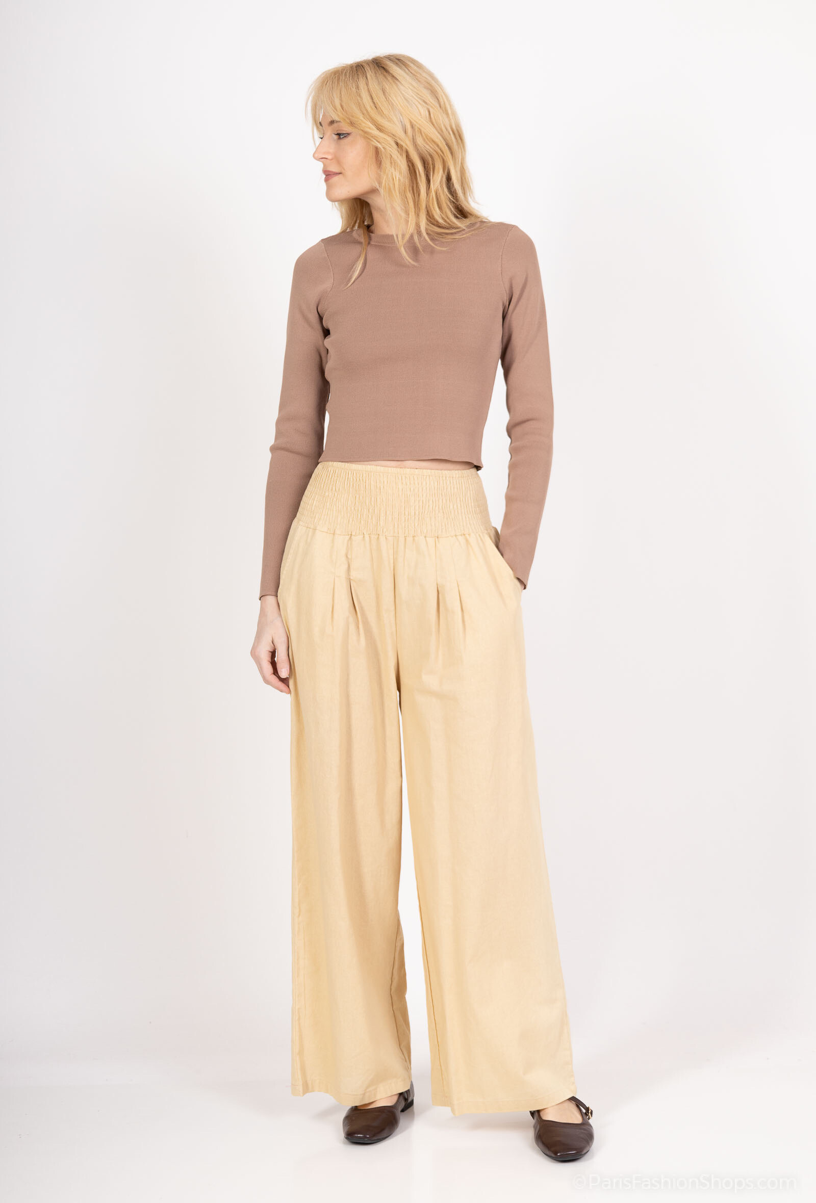 Grossiste FEELOOK - Pantalon en coton a poches