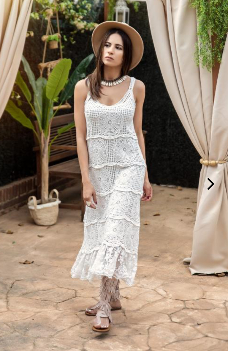 Grossiste FEELOOK - Robe Longue Bohème en Dentelle Crochet