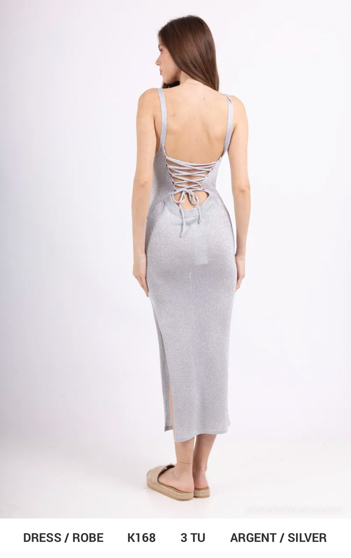 Grossista FEELOOK - Abito in lurex con schiena scoperta