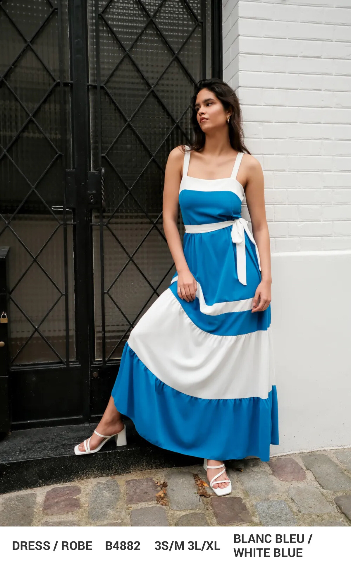 Grossiste FEELOOK - Robe sans manches bicolores