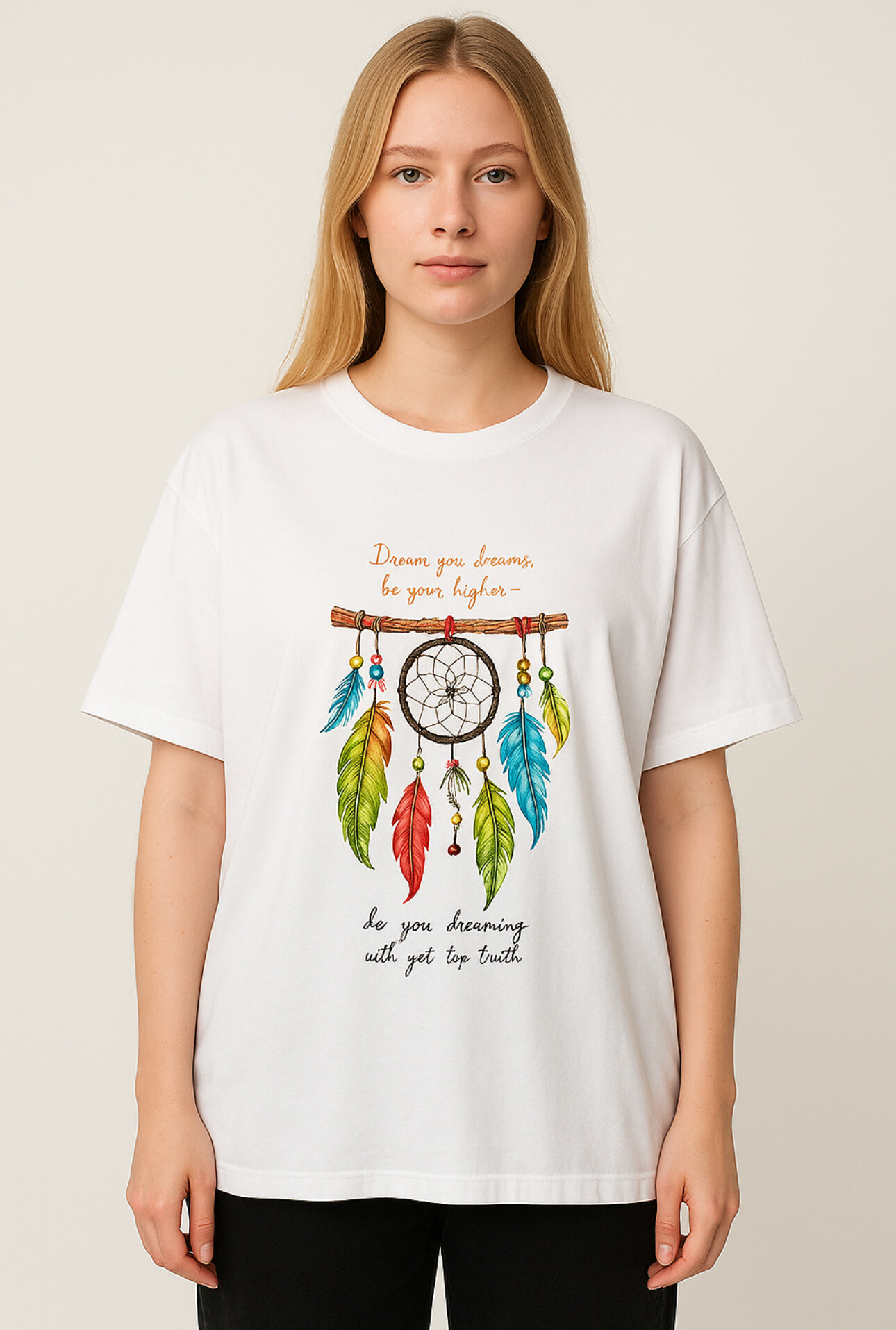 Grossiste FEELOOK - T-SHIRT Oversize avec motif logo en coton