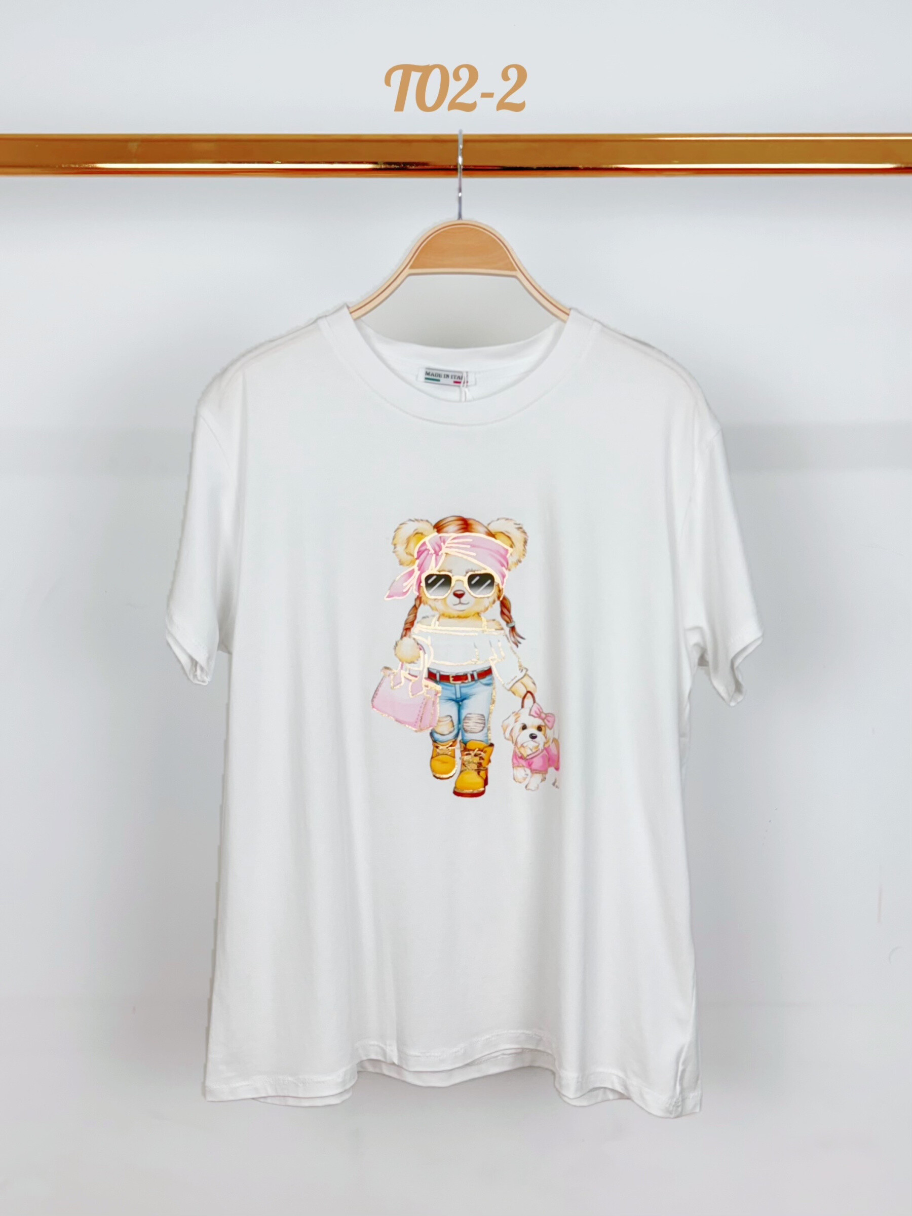 Grossiste FEELOOK - T-shirt en coton avec motif grande taille stretch