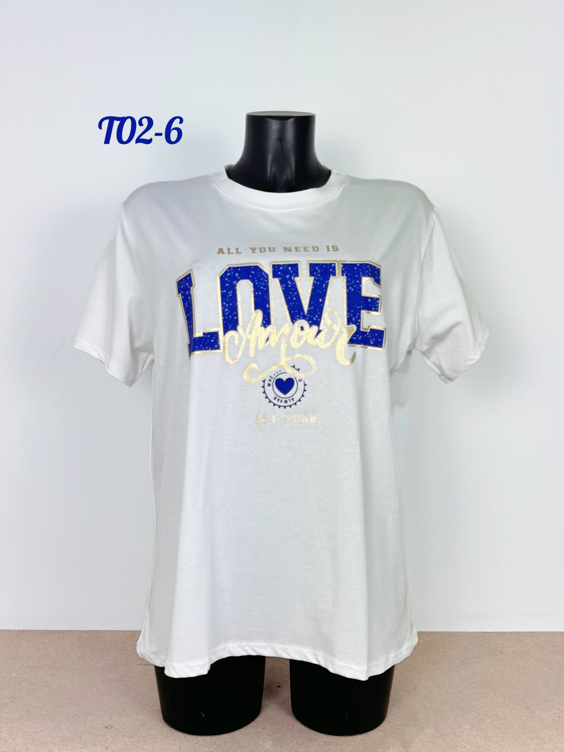 Grossiste FEELOOK - T-shirt en coton avec motif grande taille stretch