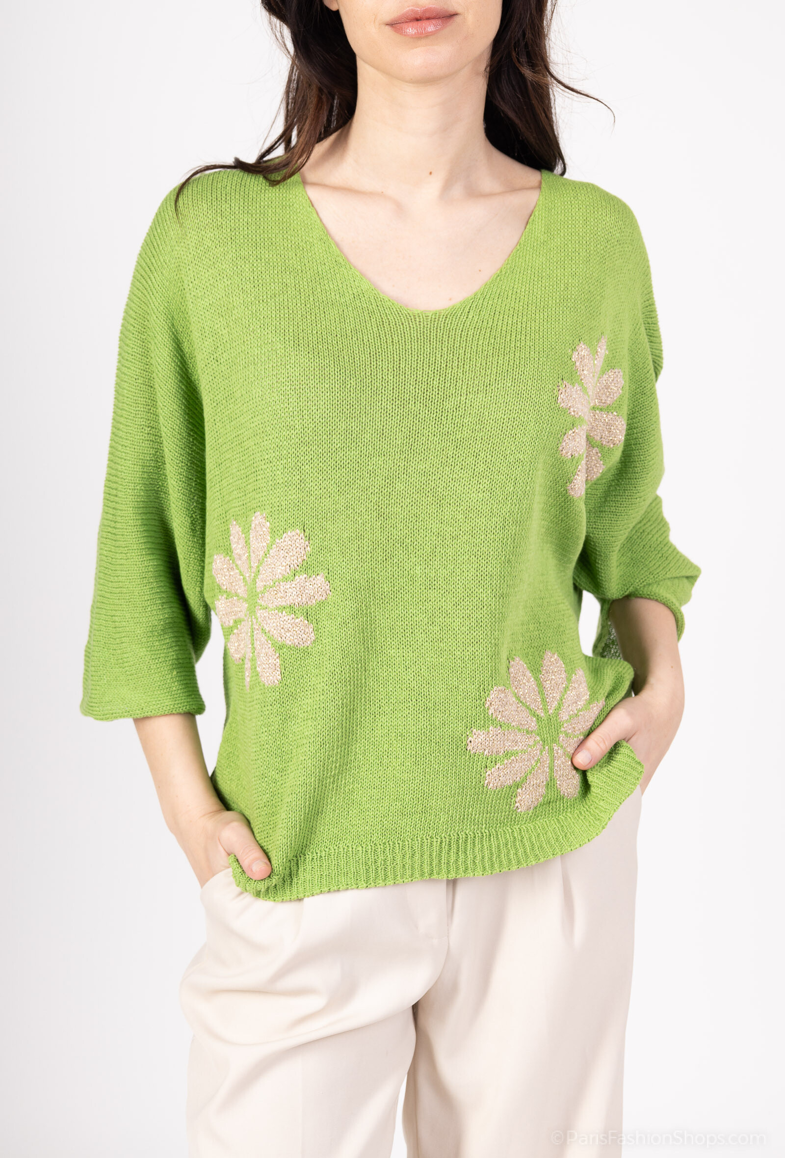 Wholesaler FEELOOK - Top united in flower pattern