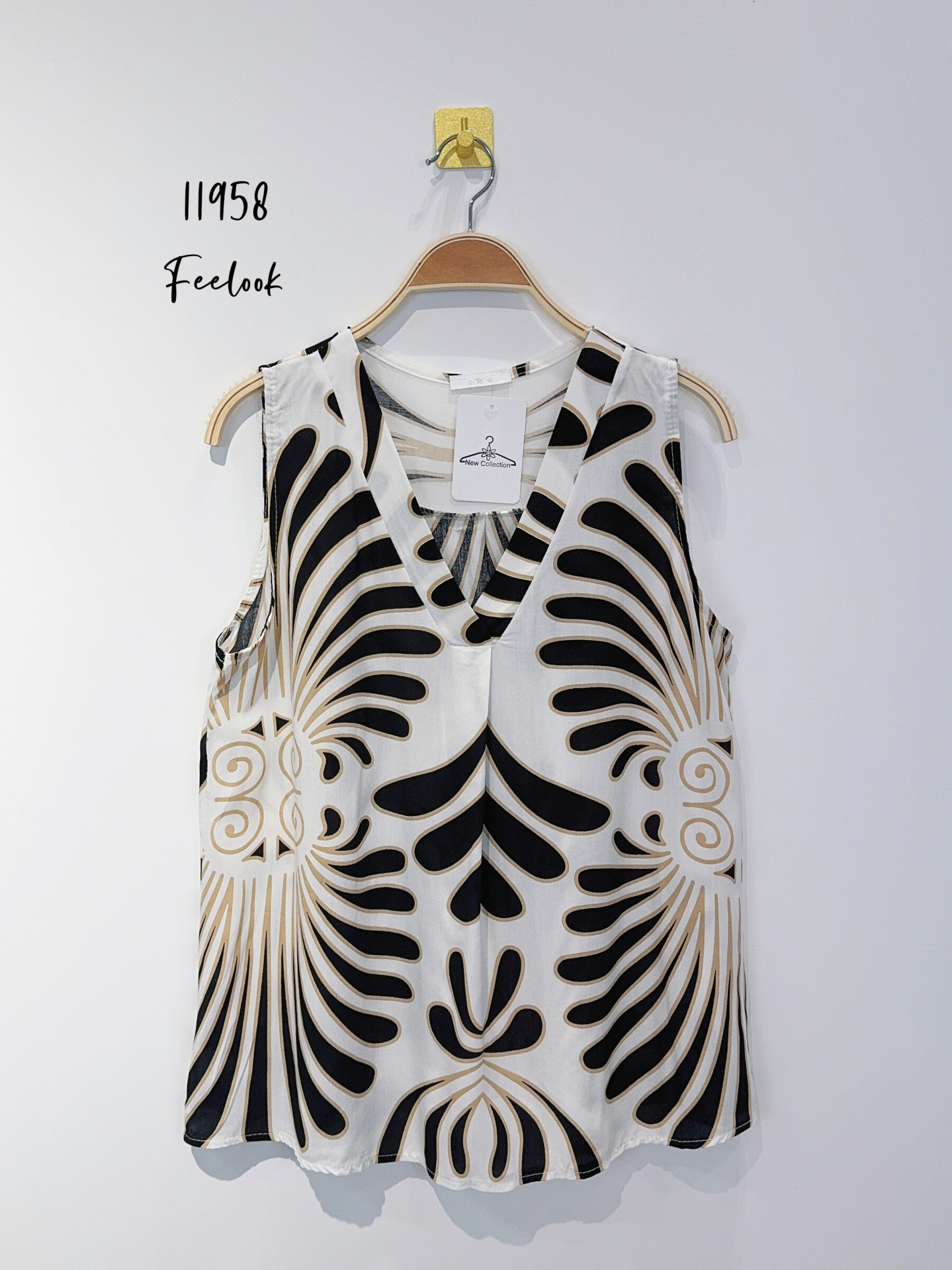 Grossiste FEELOOK - Top sans manches a motif imprimé