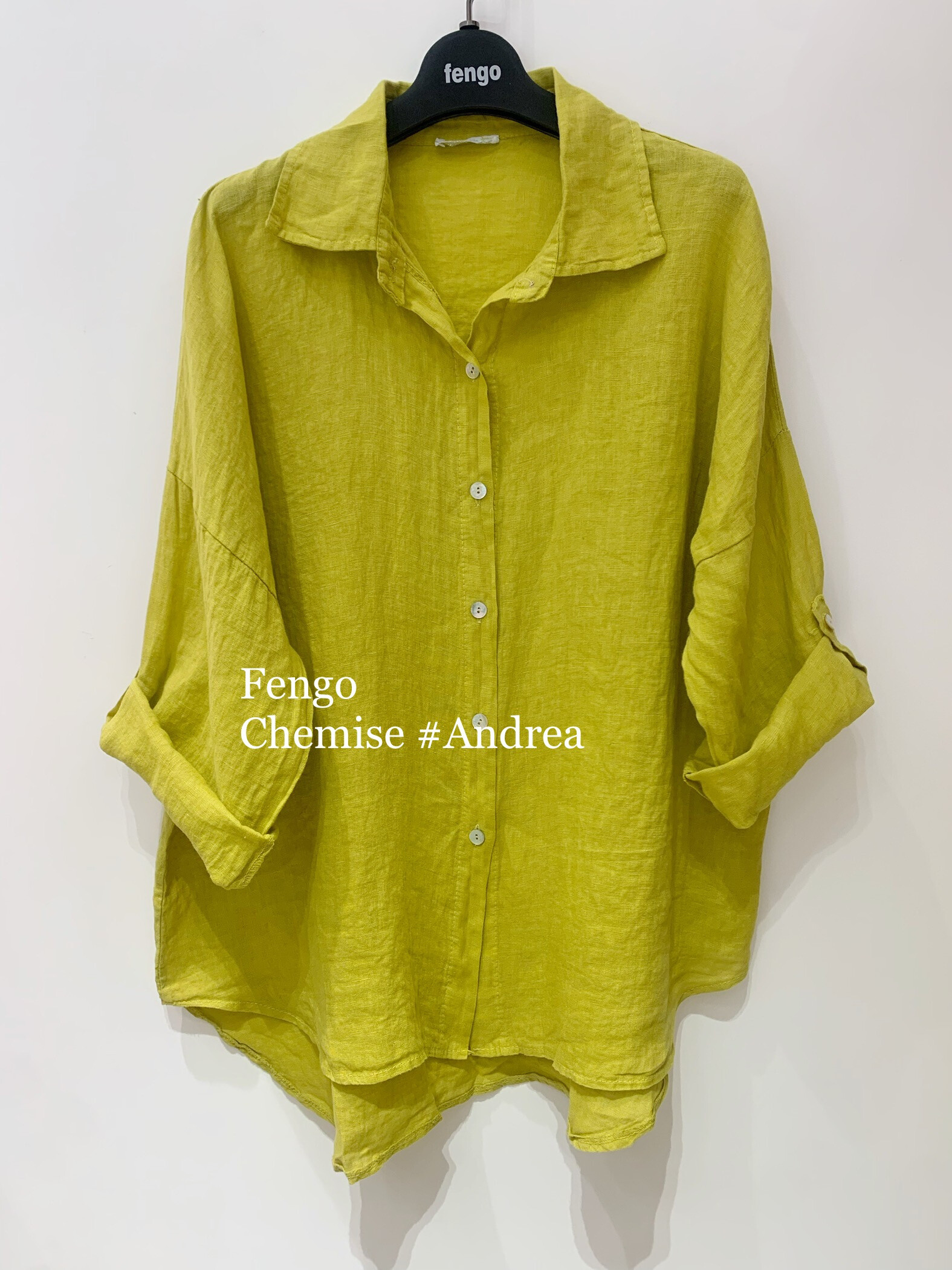 Mayorista Fengo by Pretty Collection - Camisa holgada de lino