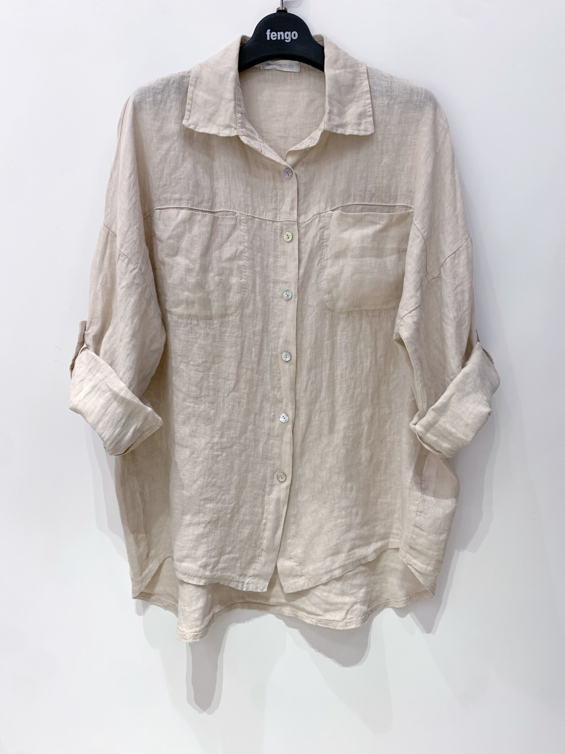Wholesaler Fengo by Pretty Collection - Wide linen shirt