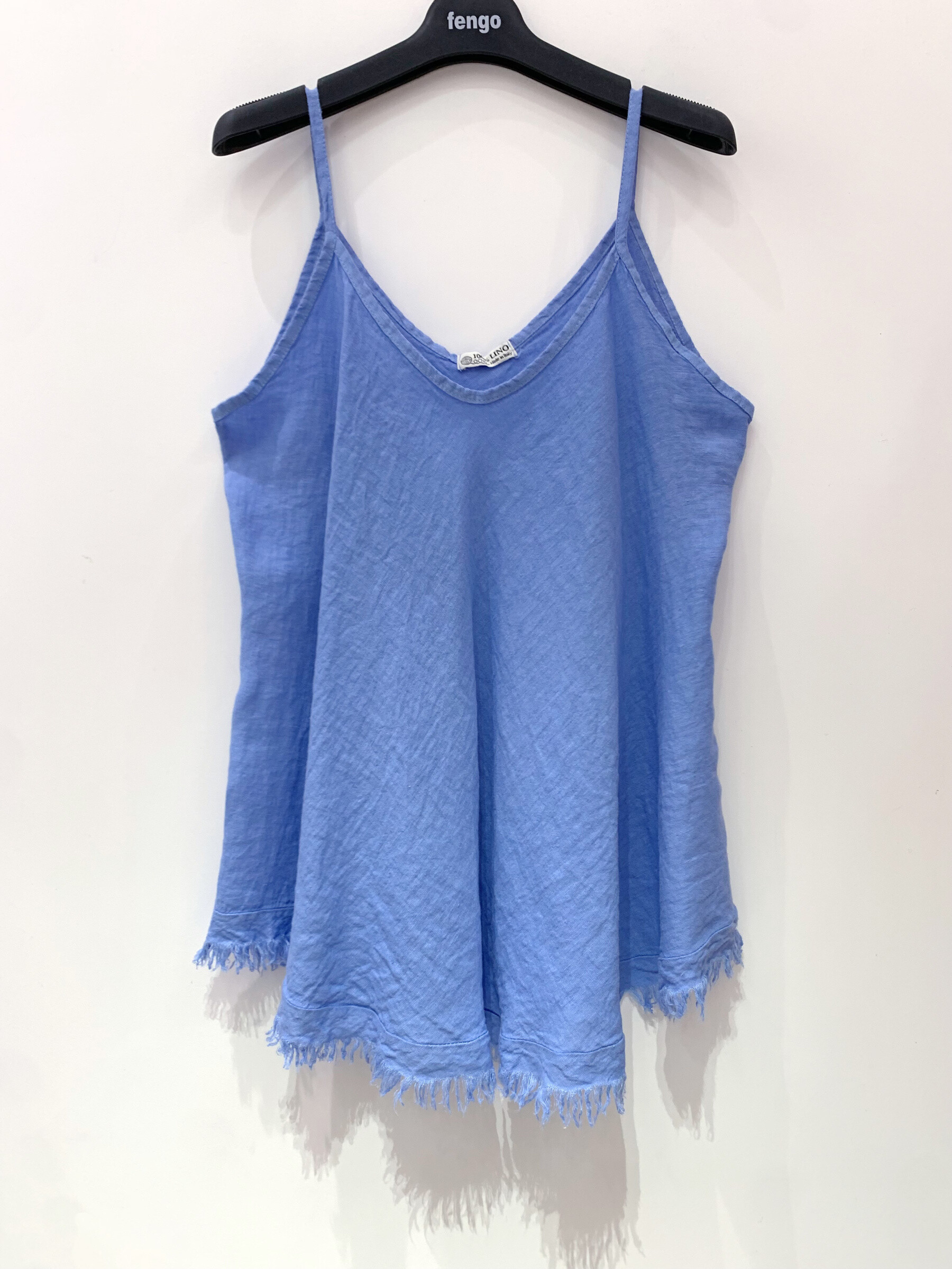 Wholesaler Fengo by Pretty Collection - Large tank top of linen straps, flared cut