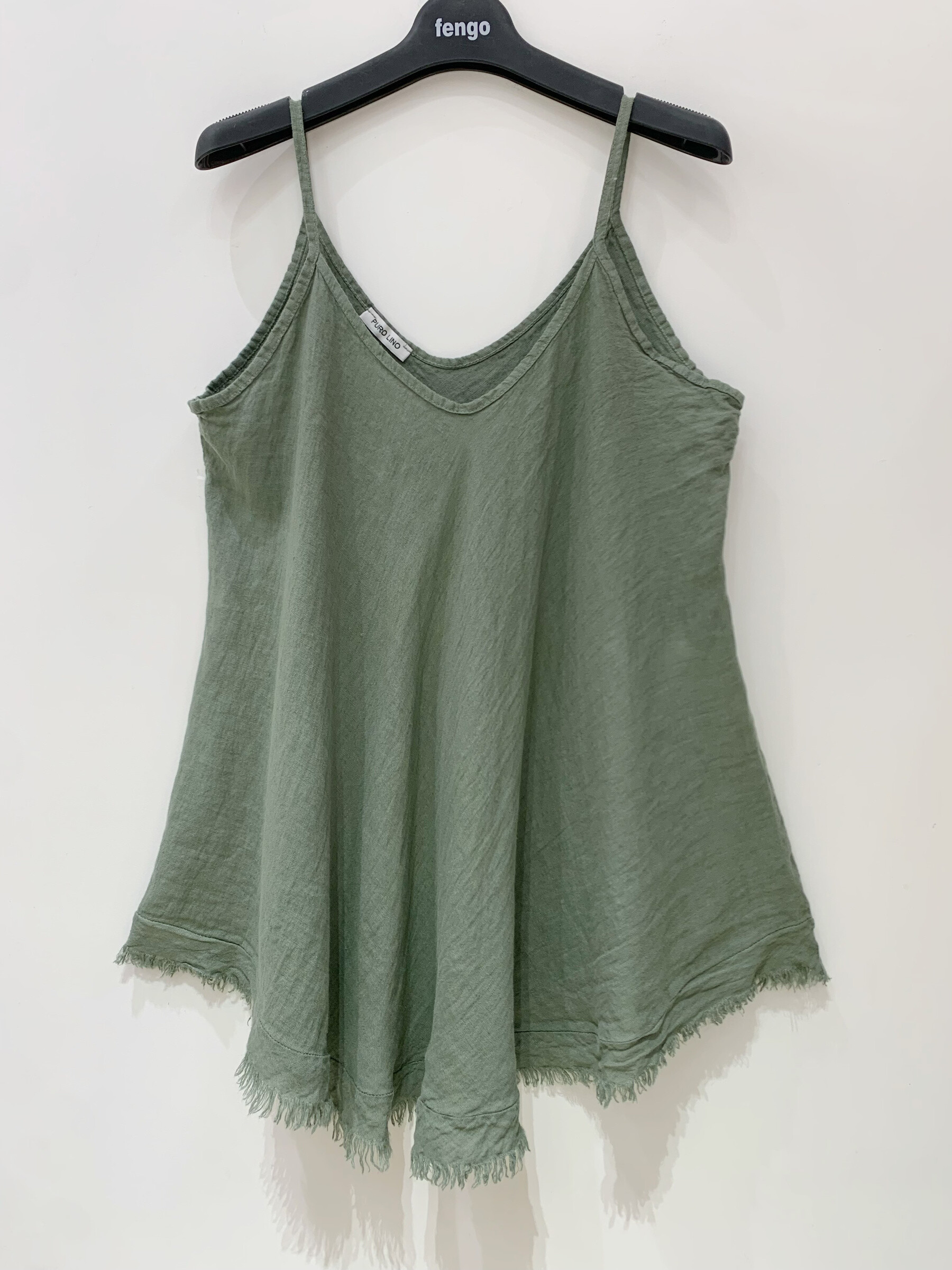 Großhändler Fengo by Pretty Collection - Großer Tanktoberteil mit Leinengurten, ausgestellter Schnitt