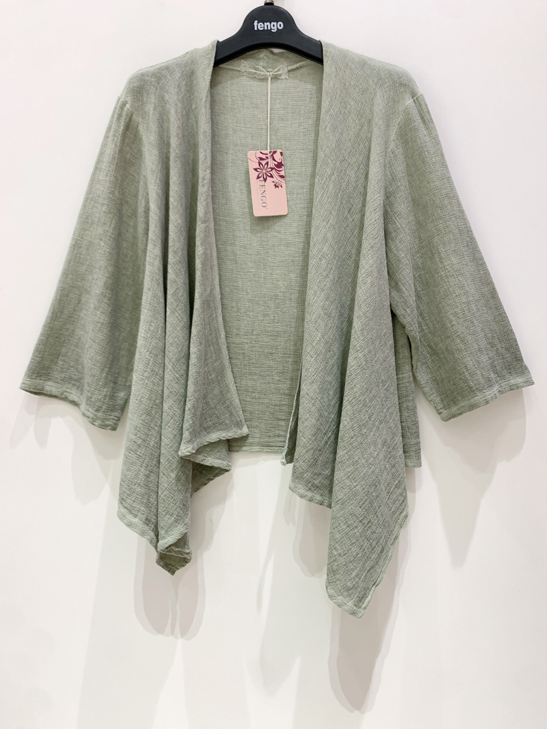 Wholesaler Fengo by Pretty Collection - Casual vest in linen mixture ⁄ cotton