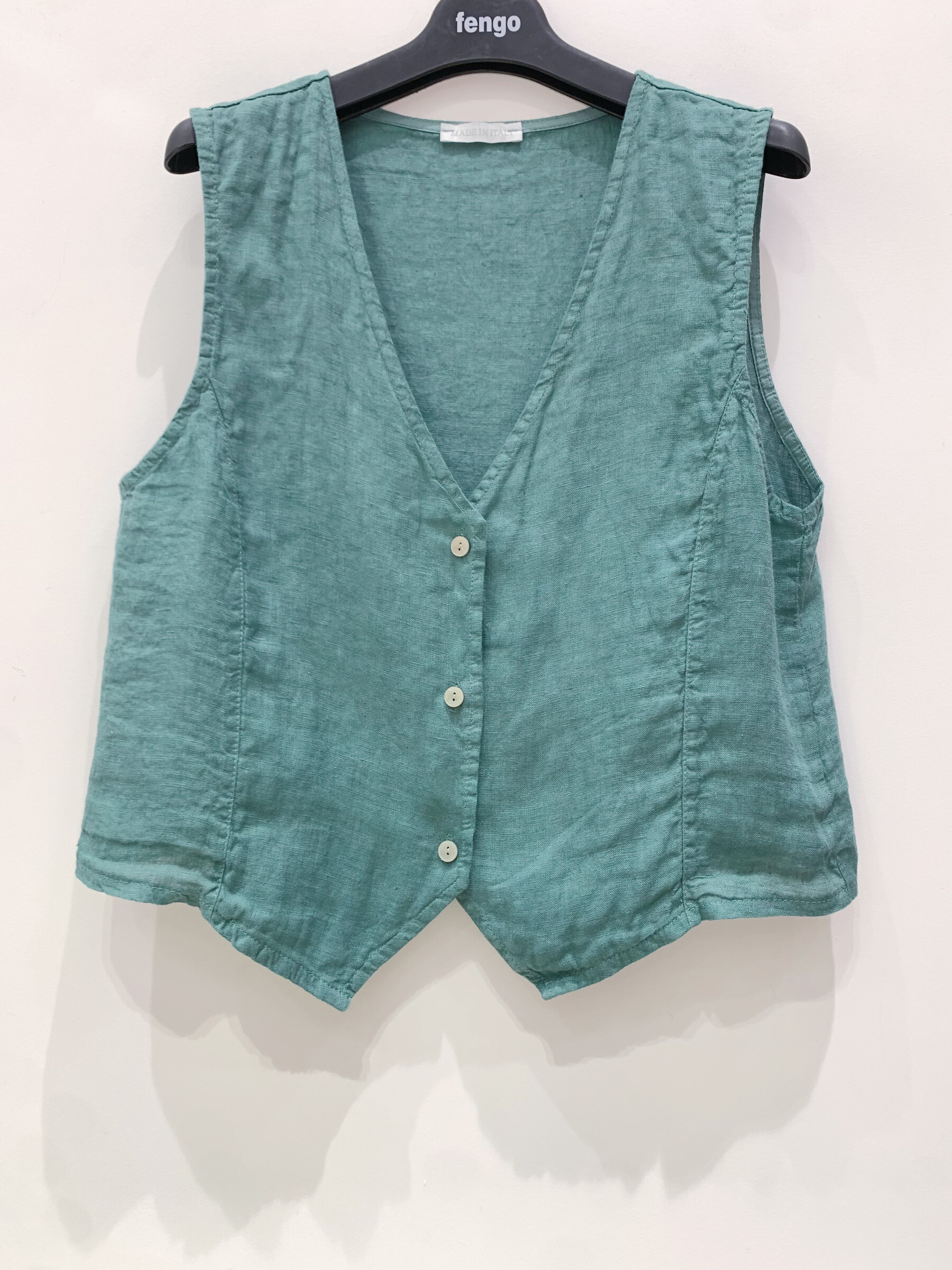 Wholesaler Fengo by Pretty Collection - Veston/sleeveless vest, linen button